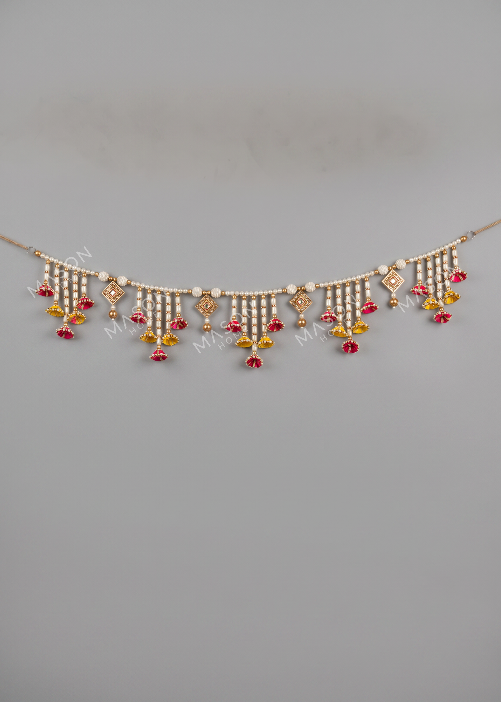 Festive Pink Yellow Toran