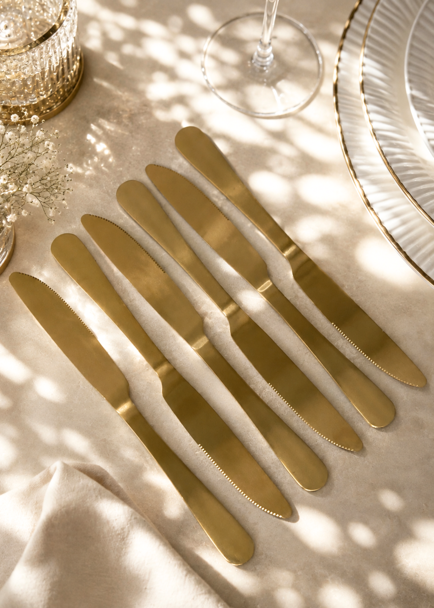 Matt Gold Cutlery Set - 24pcs
