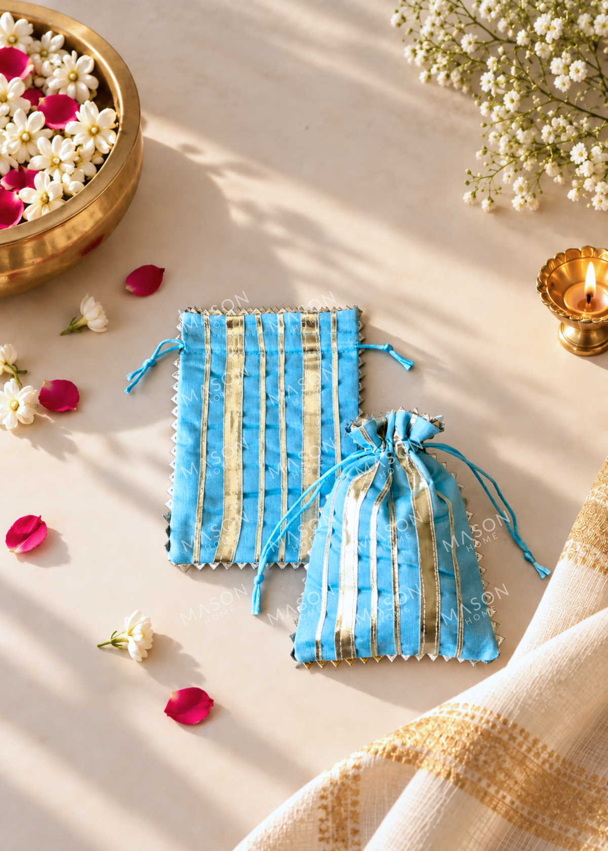 Festive Neelam Potli - Set of 5