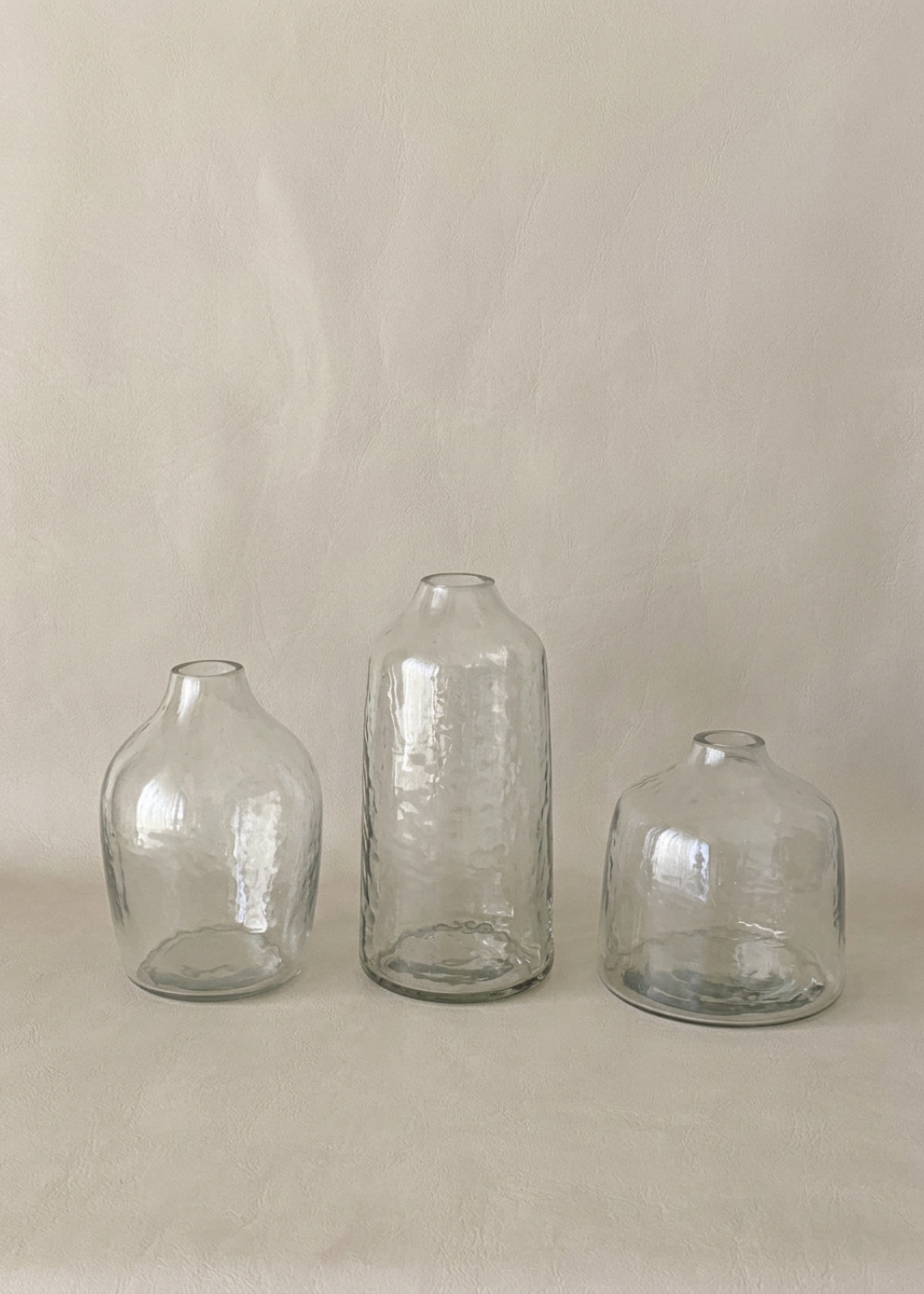 Elma Glass Vase - Transparent (Set of 3)