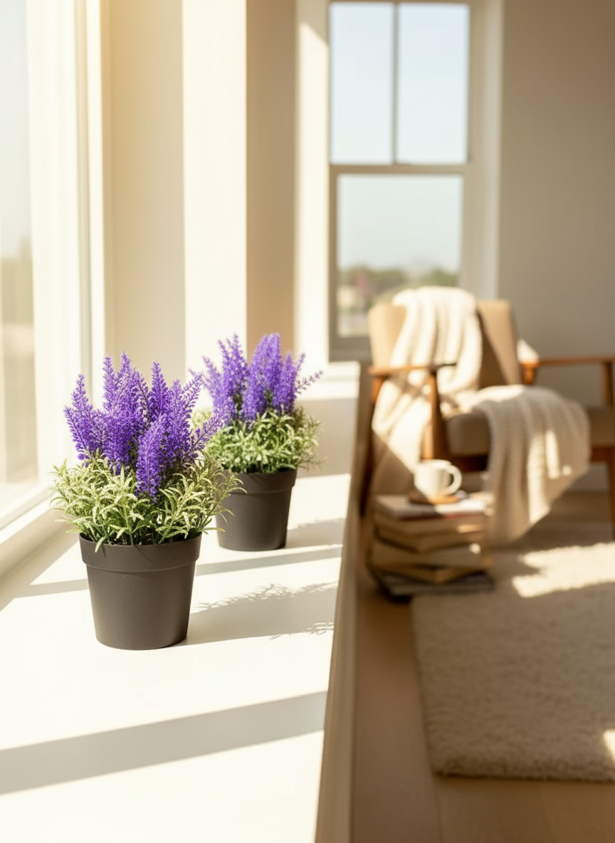 Artificial Lavender Plant - Small (Set of 2)