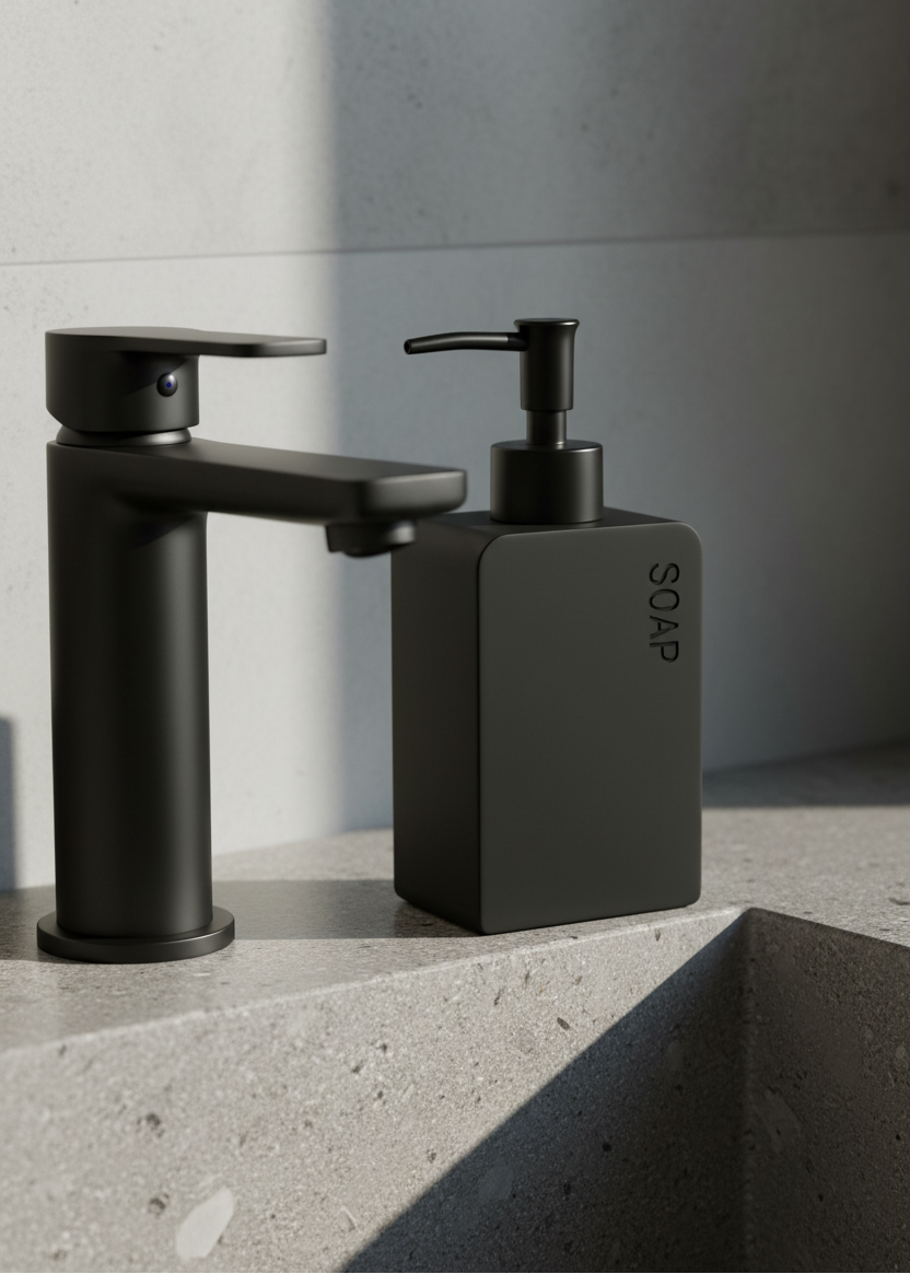 Nove Bathroom Dispenser - Black