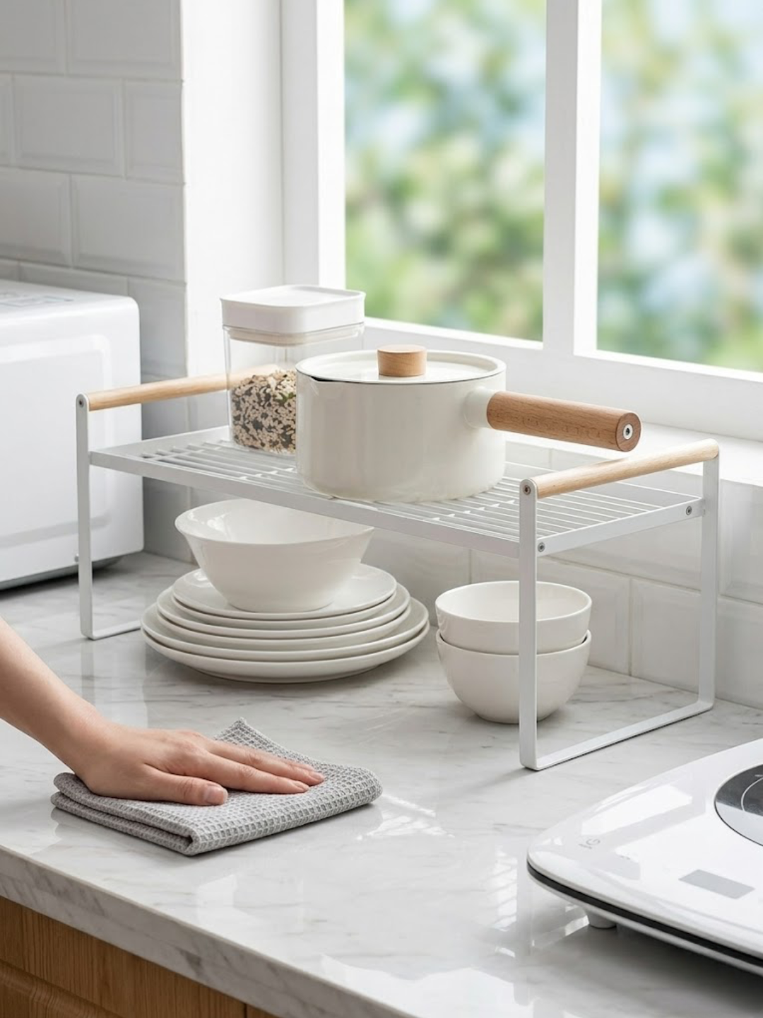 Countertop Table Riser Size- S (White)