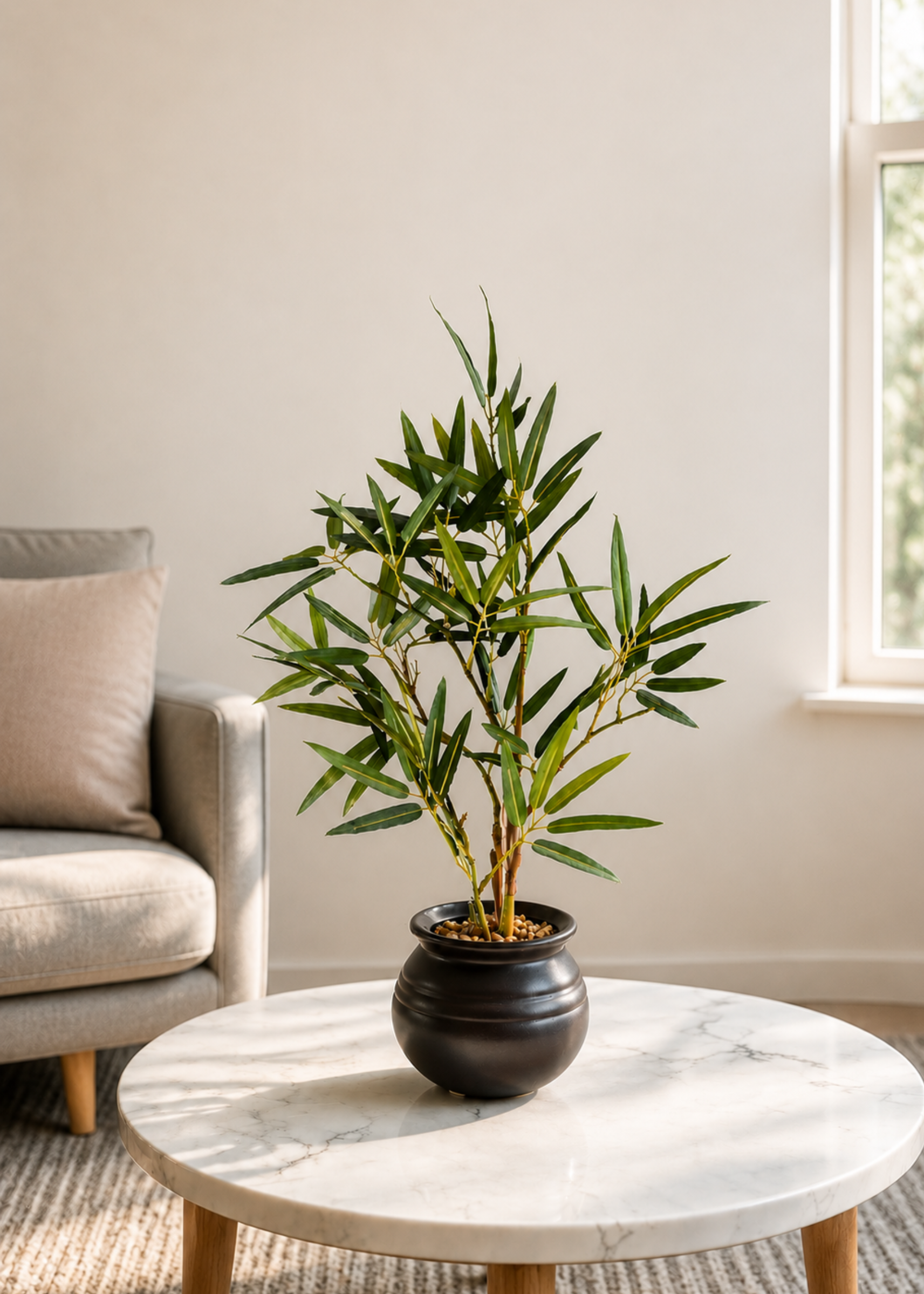 Artificial Lucky Bamboo Bonsai Plant