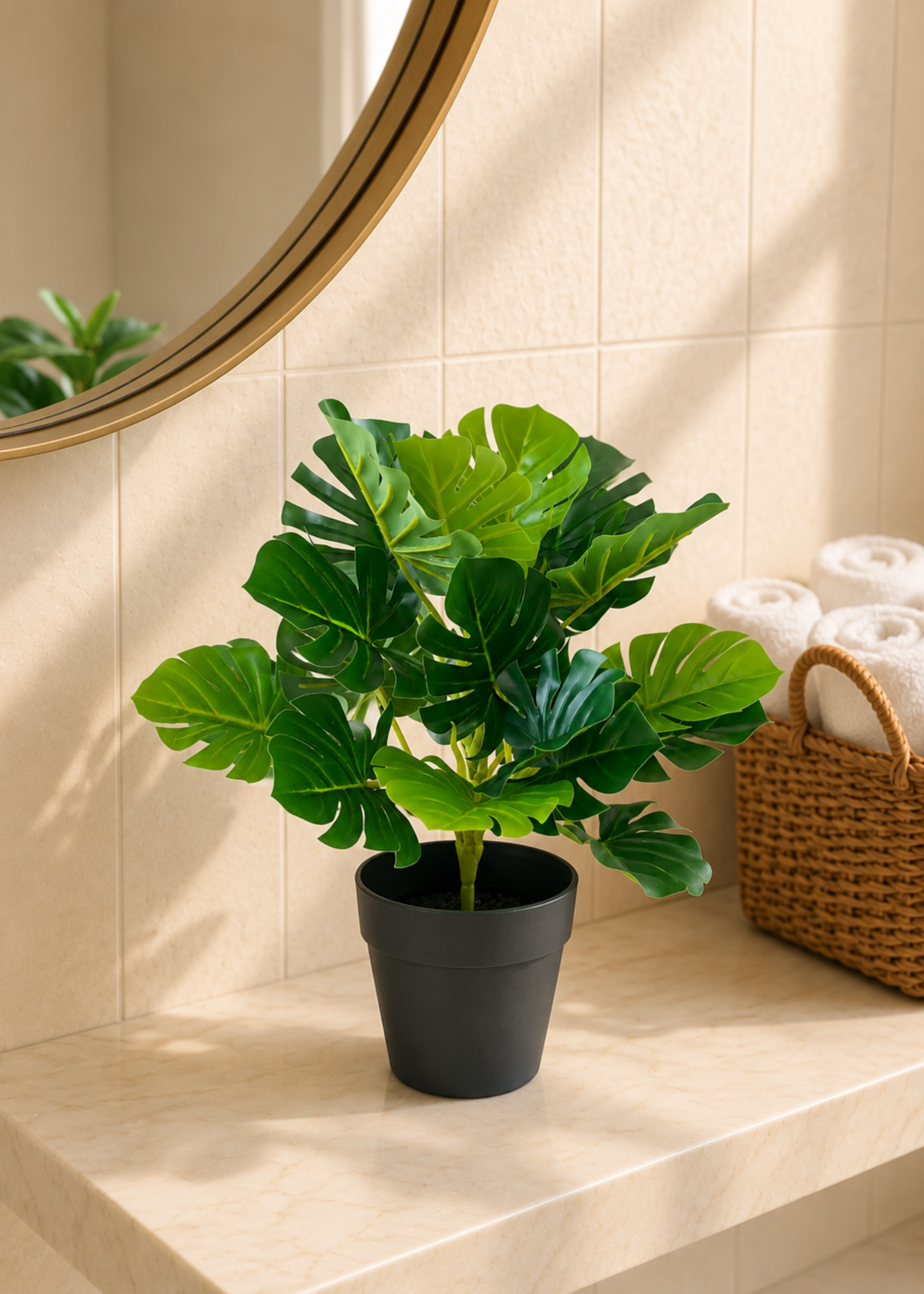 Artificial Bachia Monstera Plant - 1 Feet