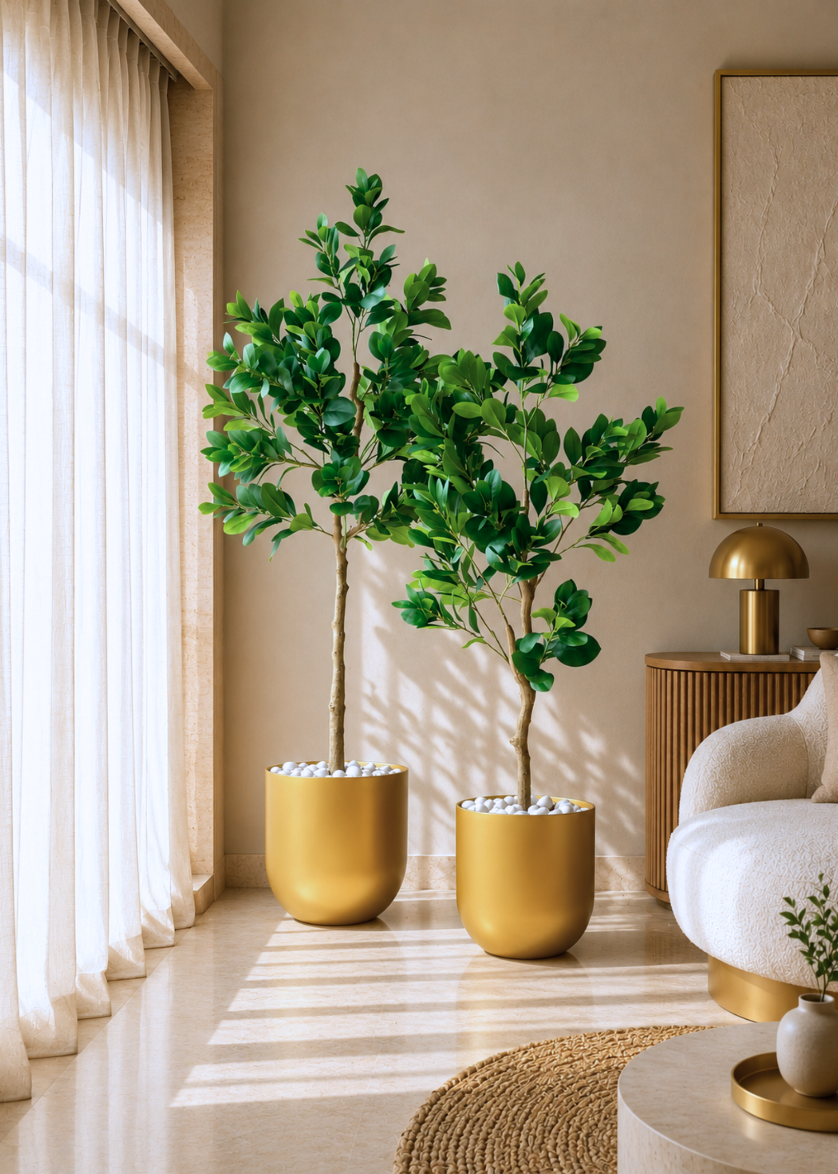 Artificial Serene Peperomia Plant - 5 Feet