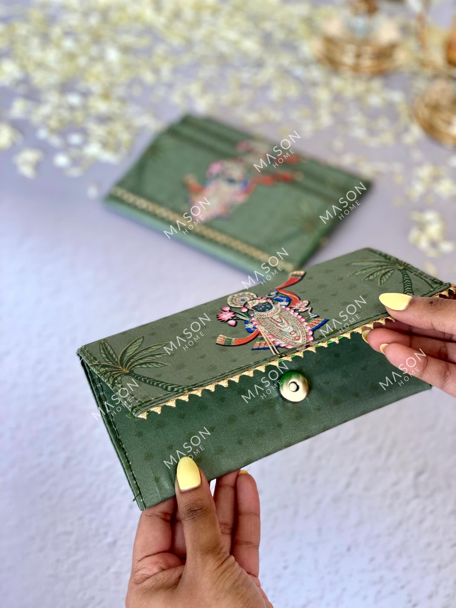 Festive Traditional Envelopes - Green (Set of 5)