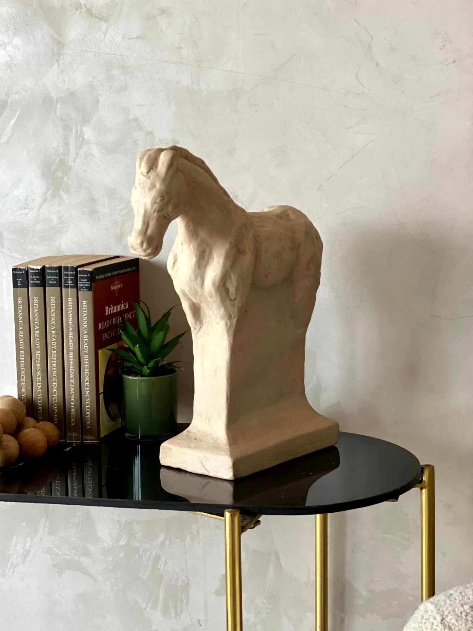 Terracotta Monarch Horse Sculpture