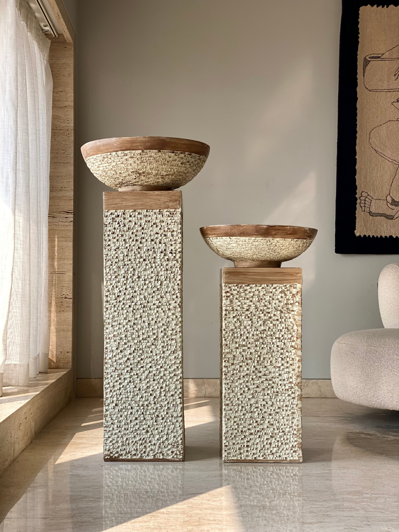 Masami Shaft Planter - Rustic Brown