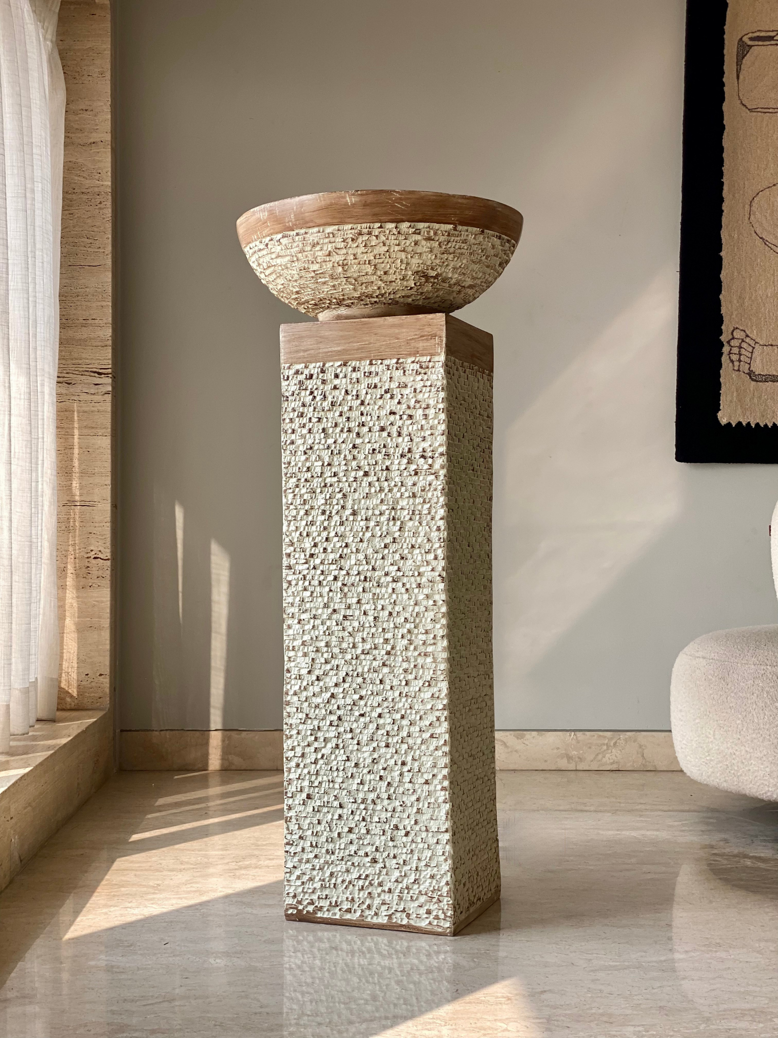 Masami Shaft Planter - Rustic Brown