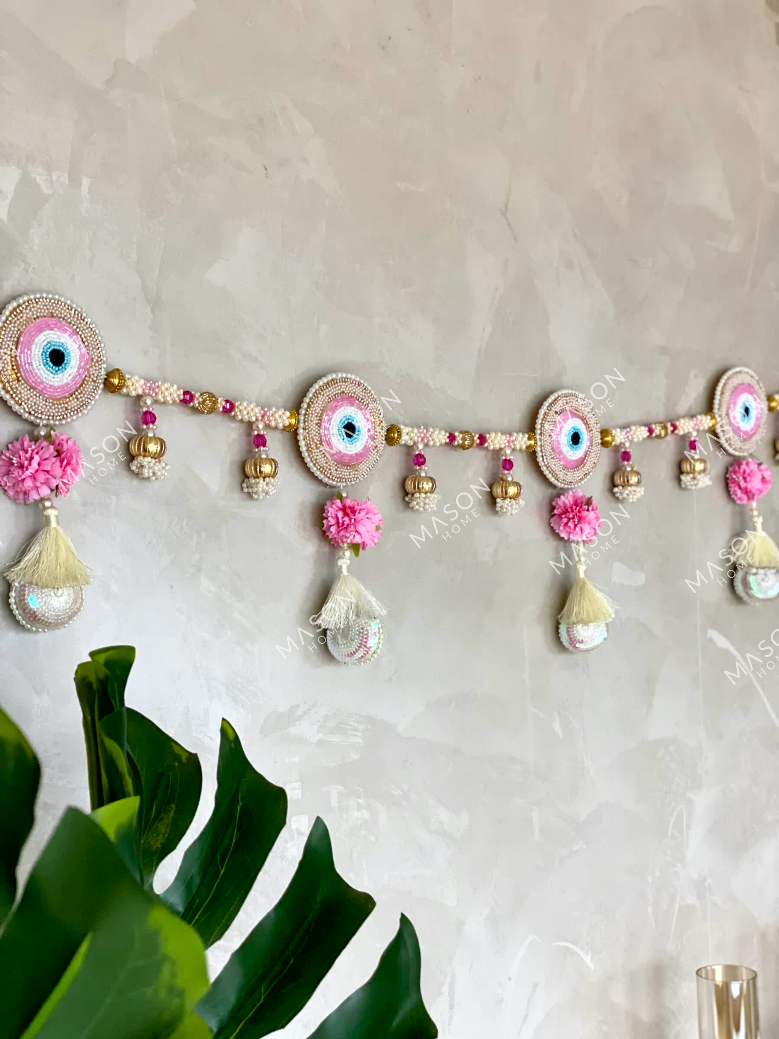 Pink Aura Festive Evil Eye Toran