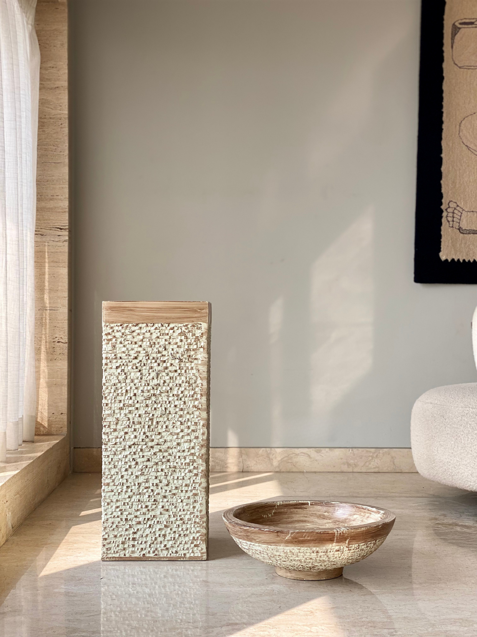 Masami Shaft Planter - Rustic Brown