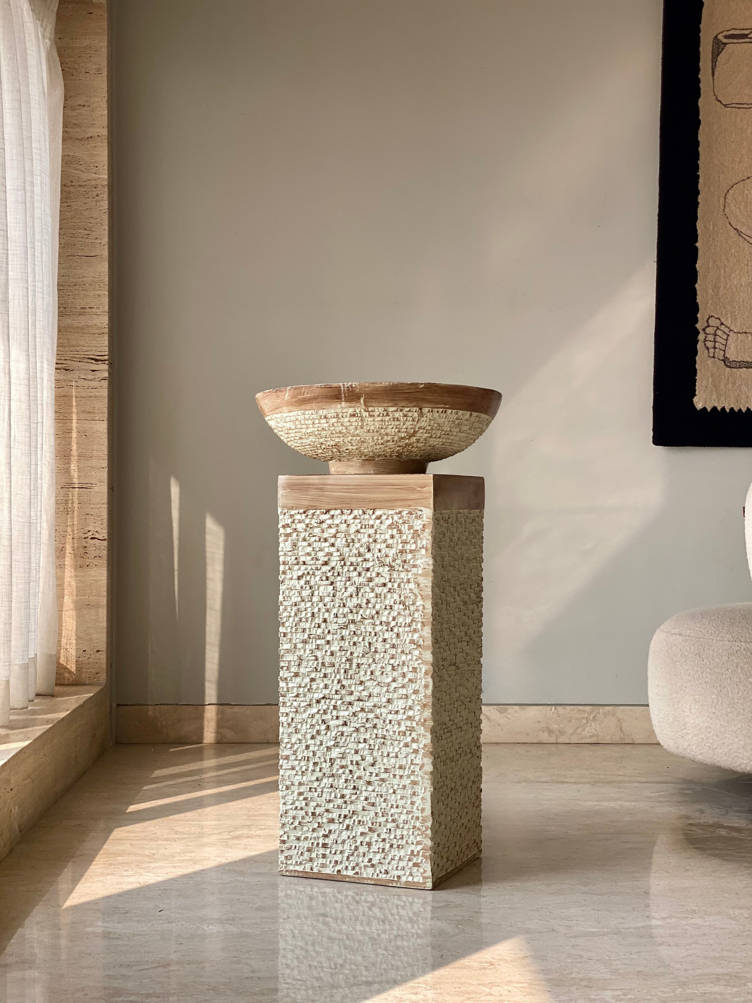 Masami Shaft Planter - Rustic Brown