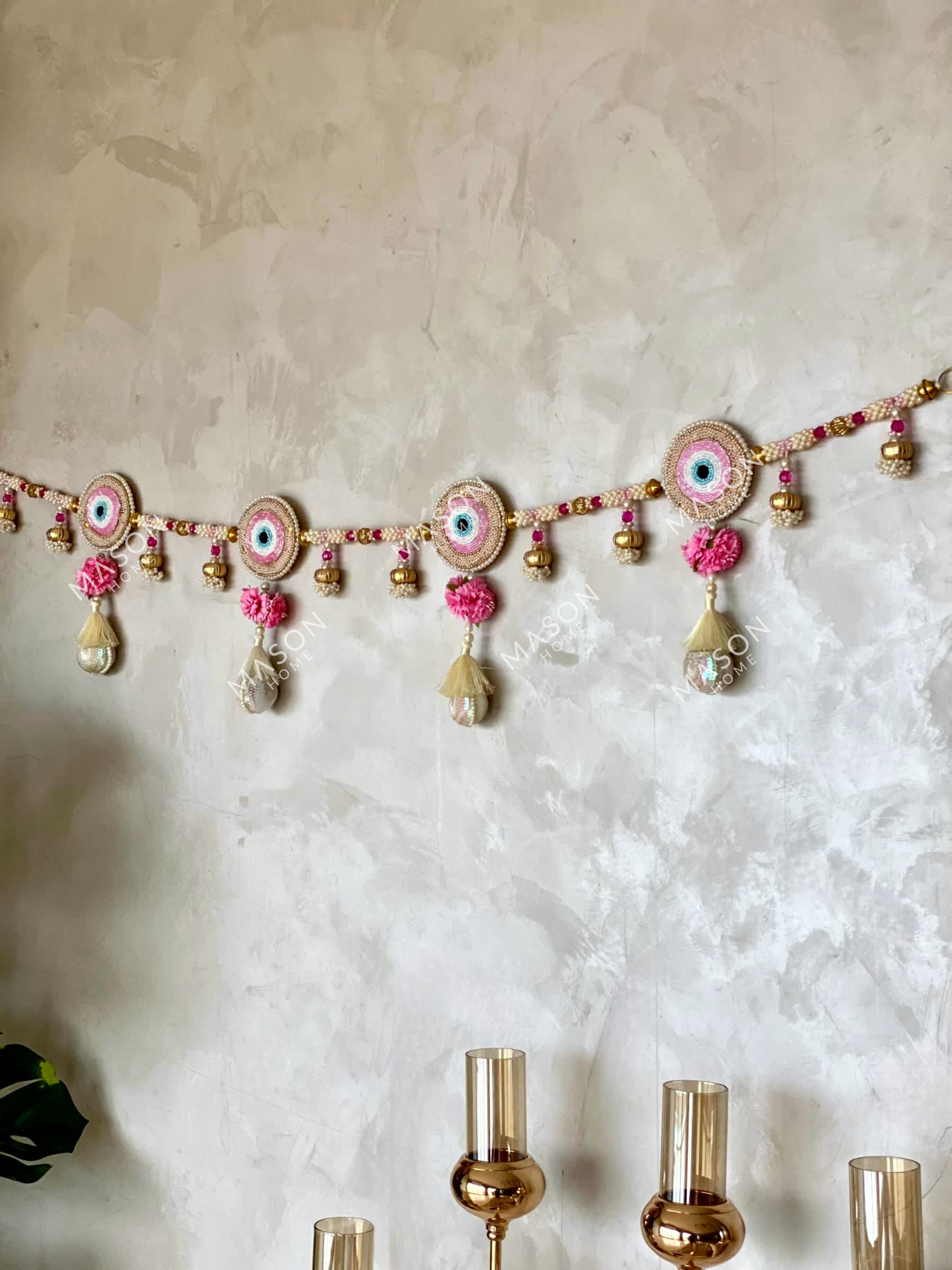 Pink Aura Festive Evil Eye Toran