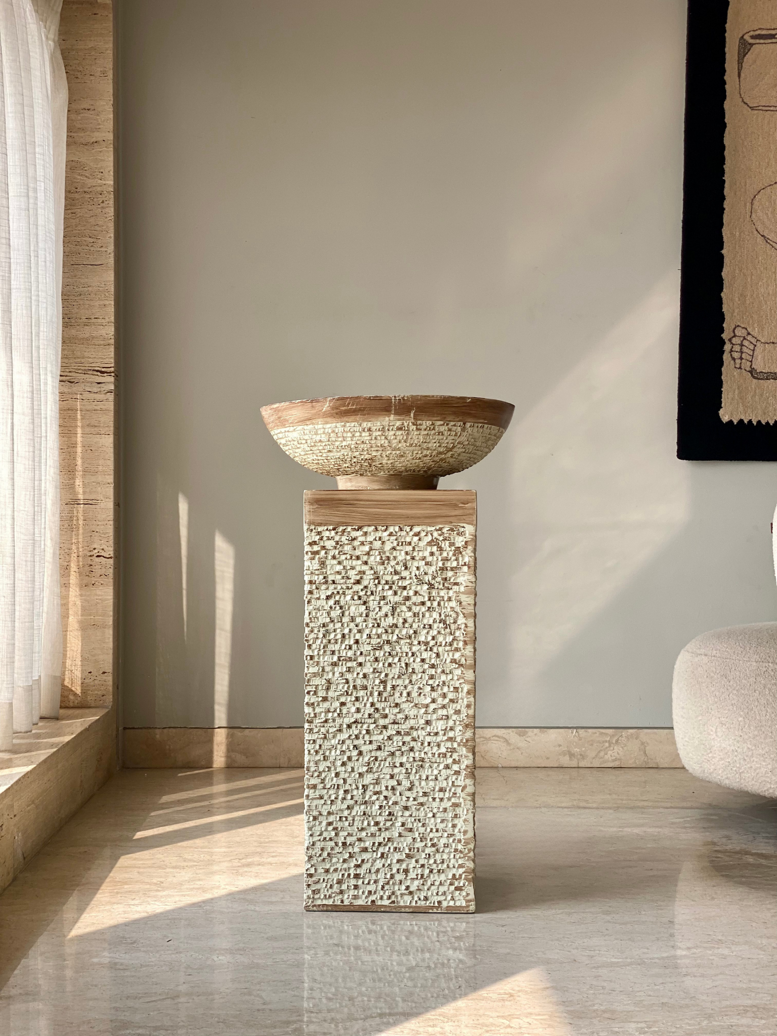 Masami Shaft Planter - Rustic Brown