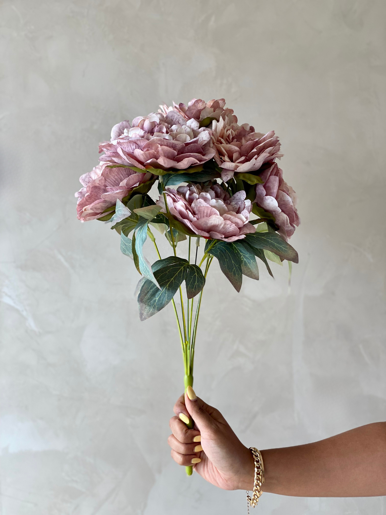 Artificial Lavender Peony Bunch