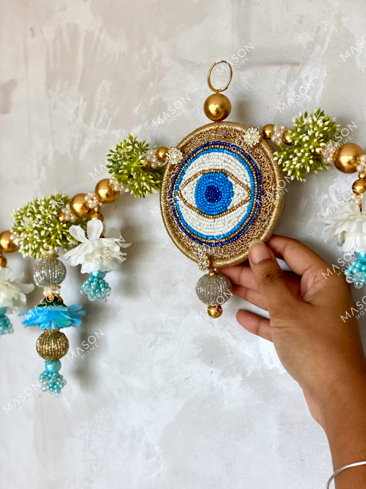 Festive Hamsa and Evil Eye Toran