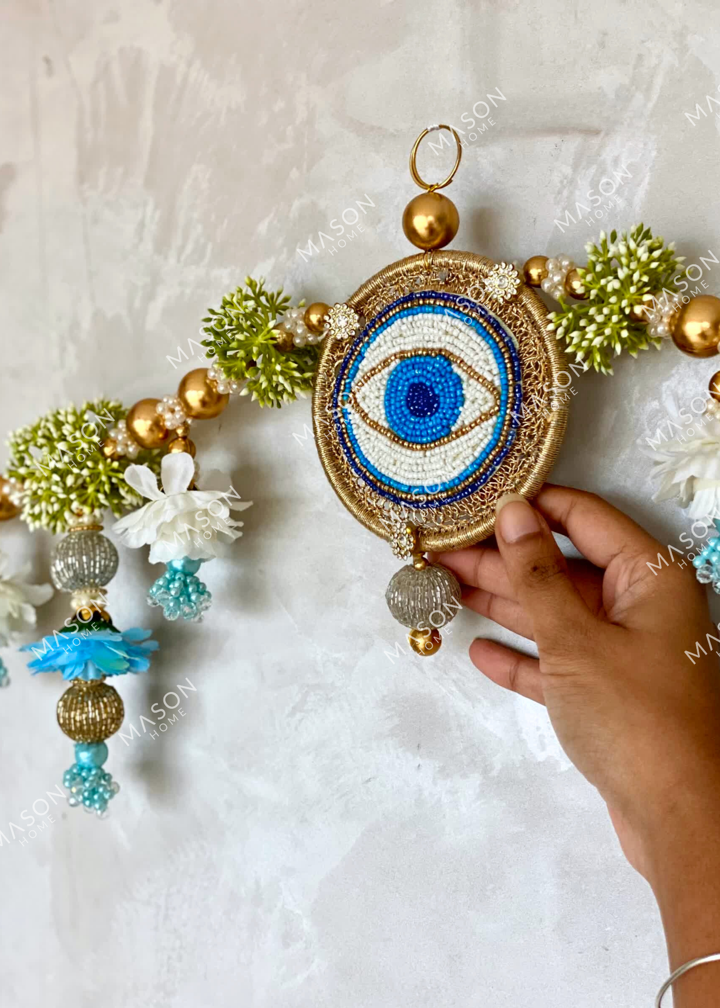 Festive Hamsa and Evil Eye Toran