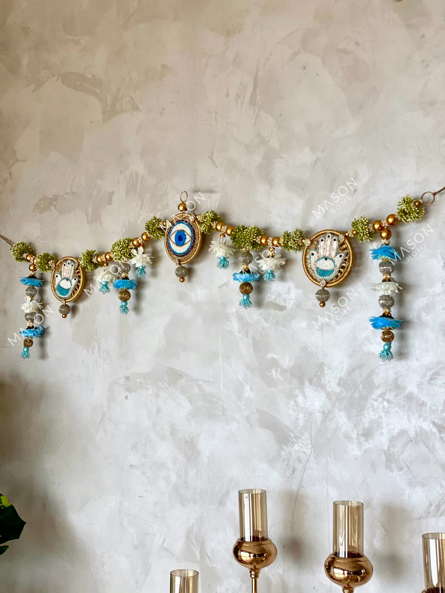 Festive Hamsa and Evil Eye Toran