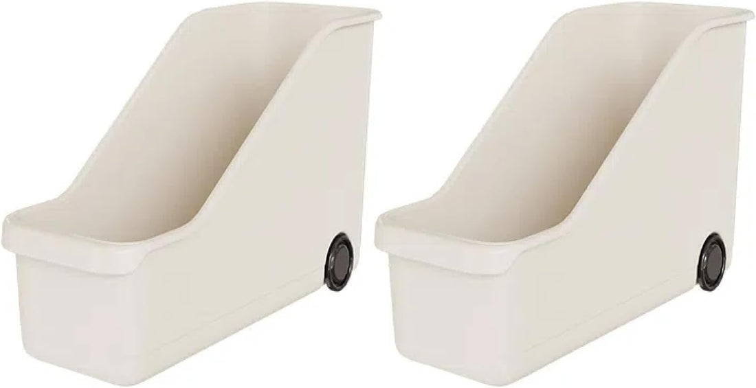 Storage Basket With Wheels Small (Set of 2)