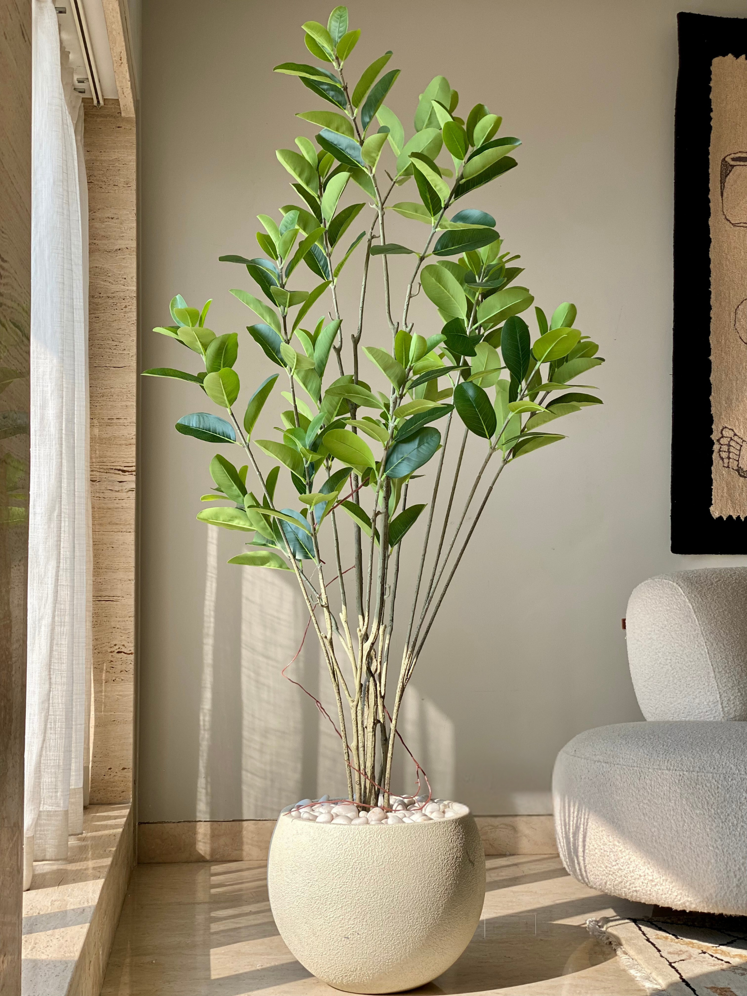 Artificial Magnolia Leaf Plant - 5.5 Feet