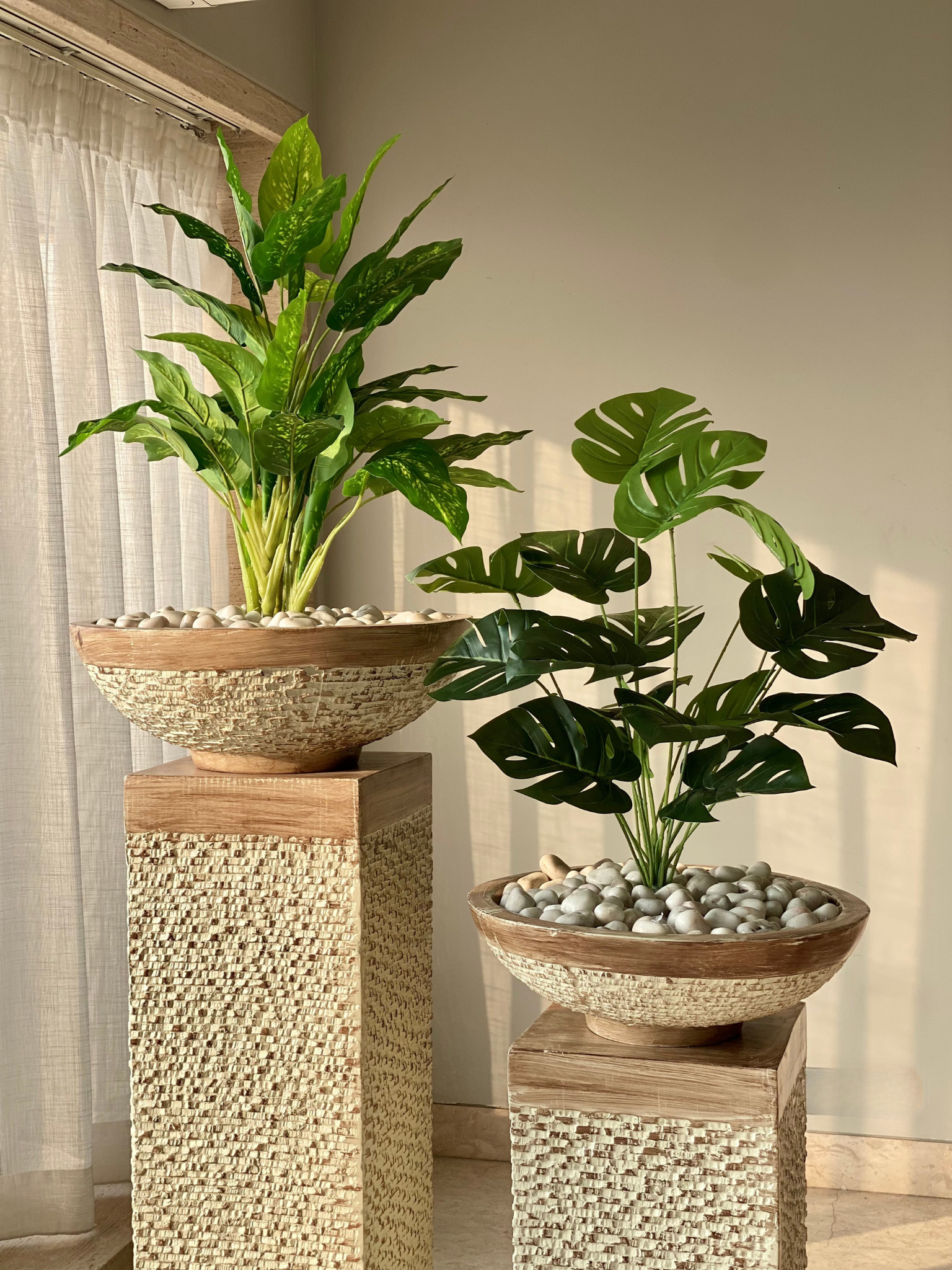 Masami Shaft Planter - Rustic Brown