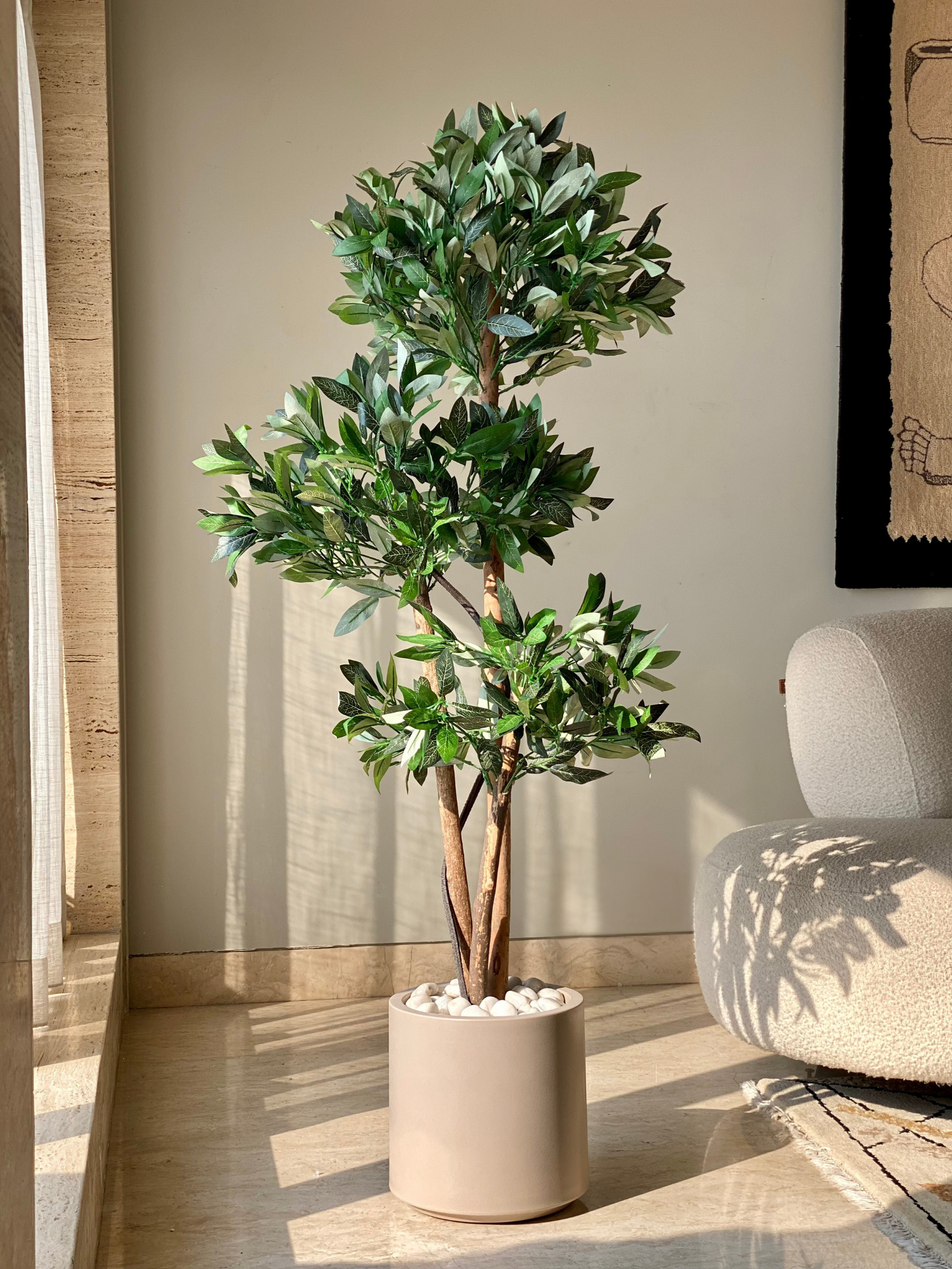 Artificial Bay Topiary Plant - 5 Feet