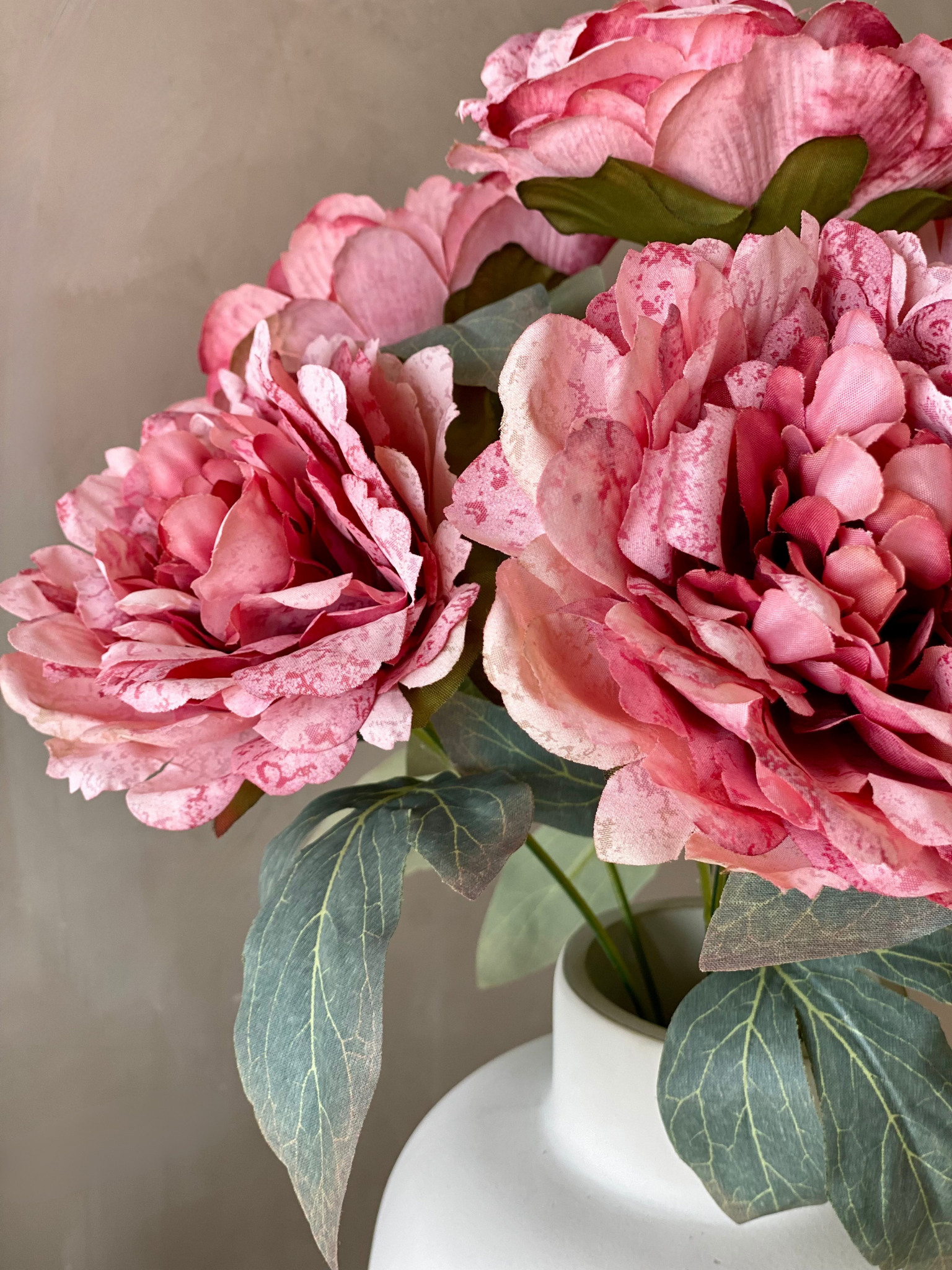 Artificial Dusk Pink Peony Bunch