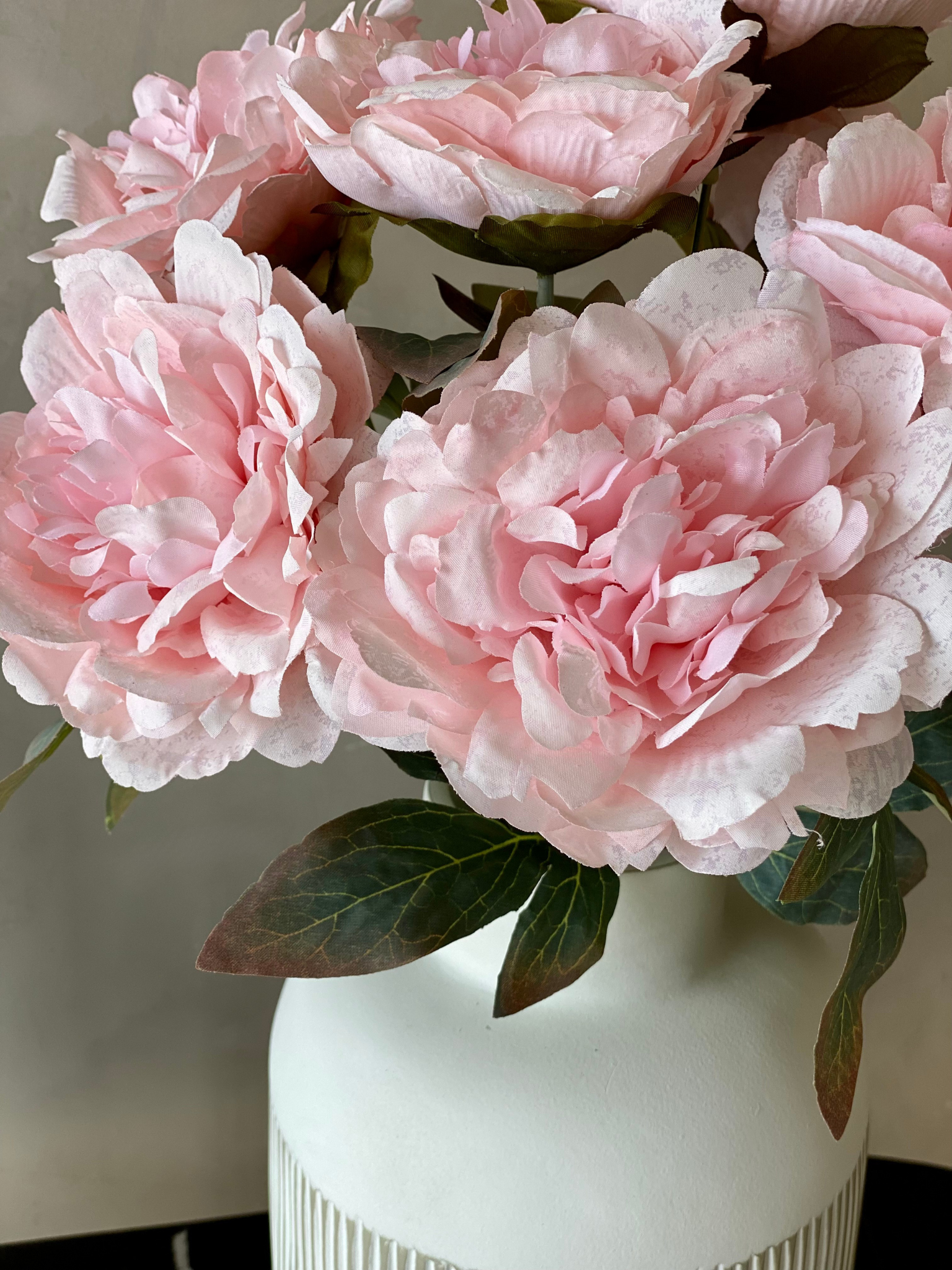 Artificial Blush Pink Peony Bunch