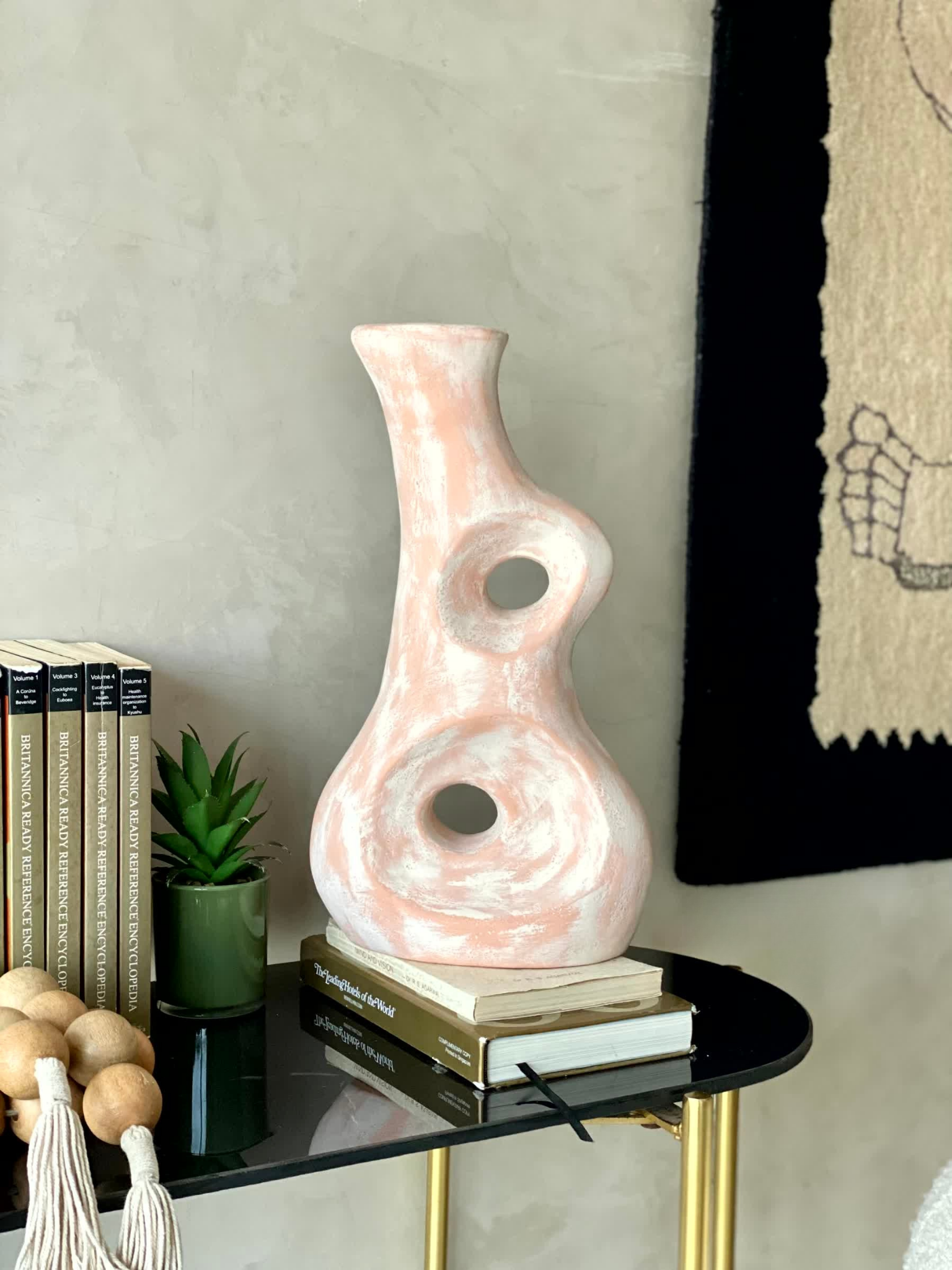 Terracotta Concave Vase