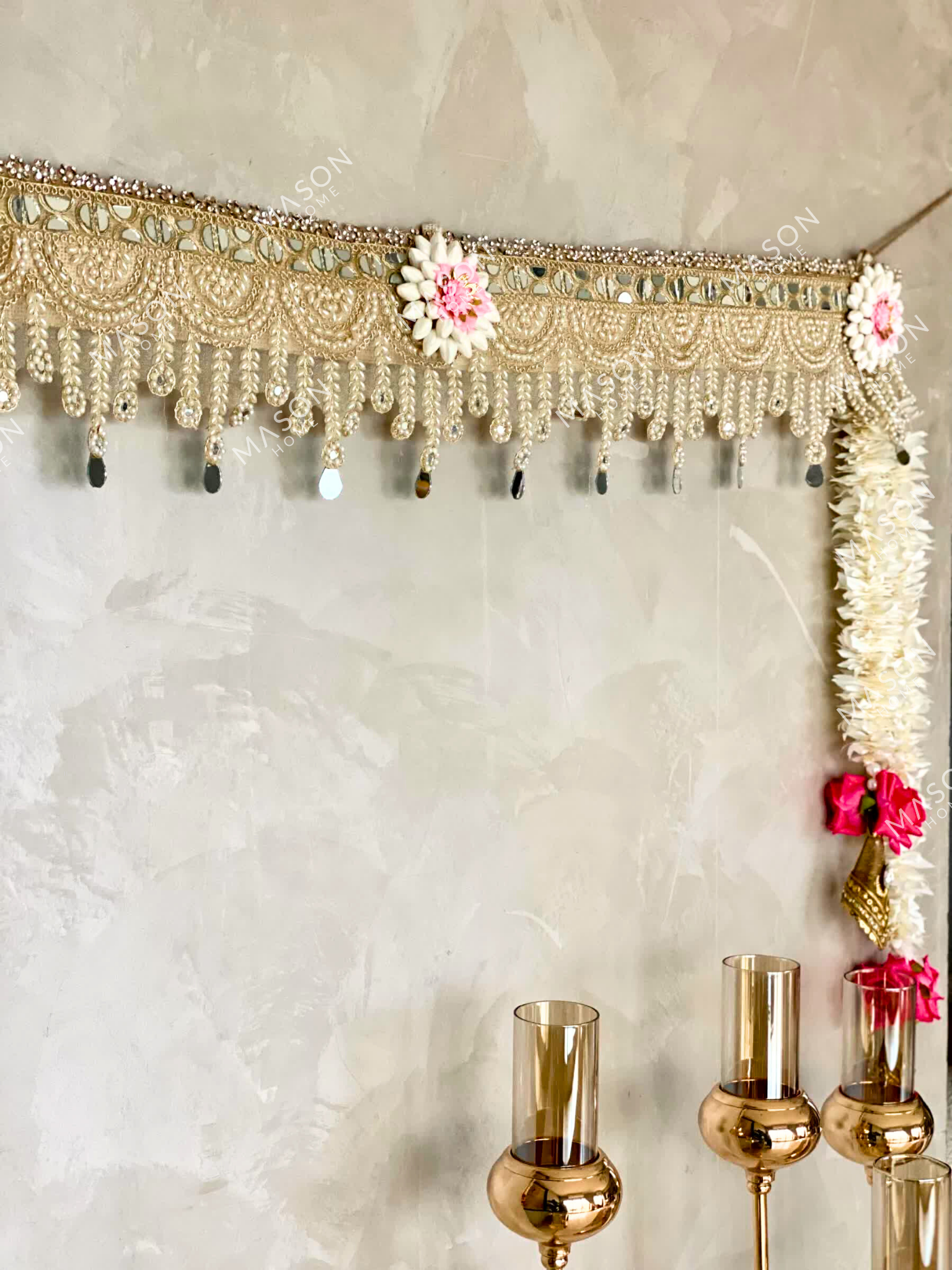 Traditional Festive Mirror Bloom Toran