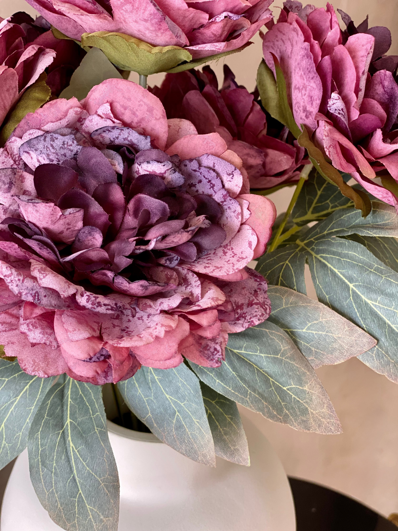 Artificial Iris Purple Peony Bunch