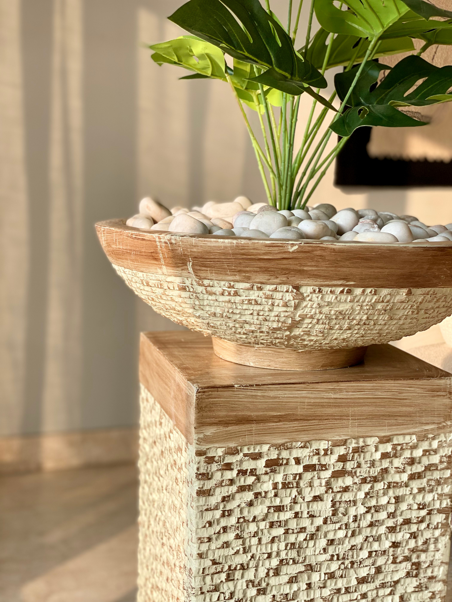 Masami Shaft Planter - Rustic Brown