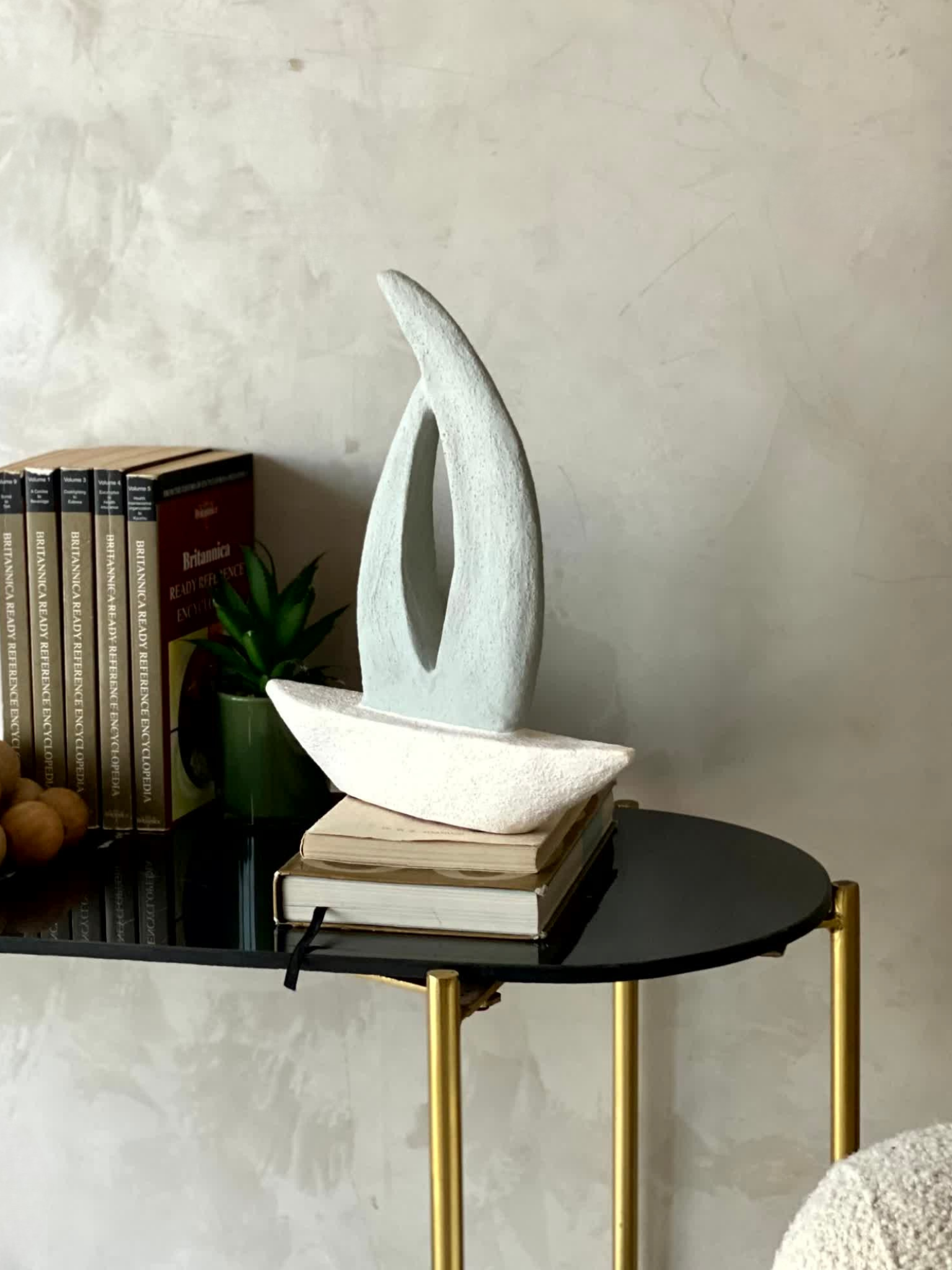 Terracotta Boat Sculpture