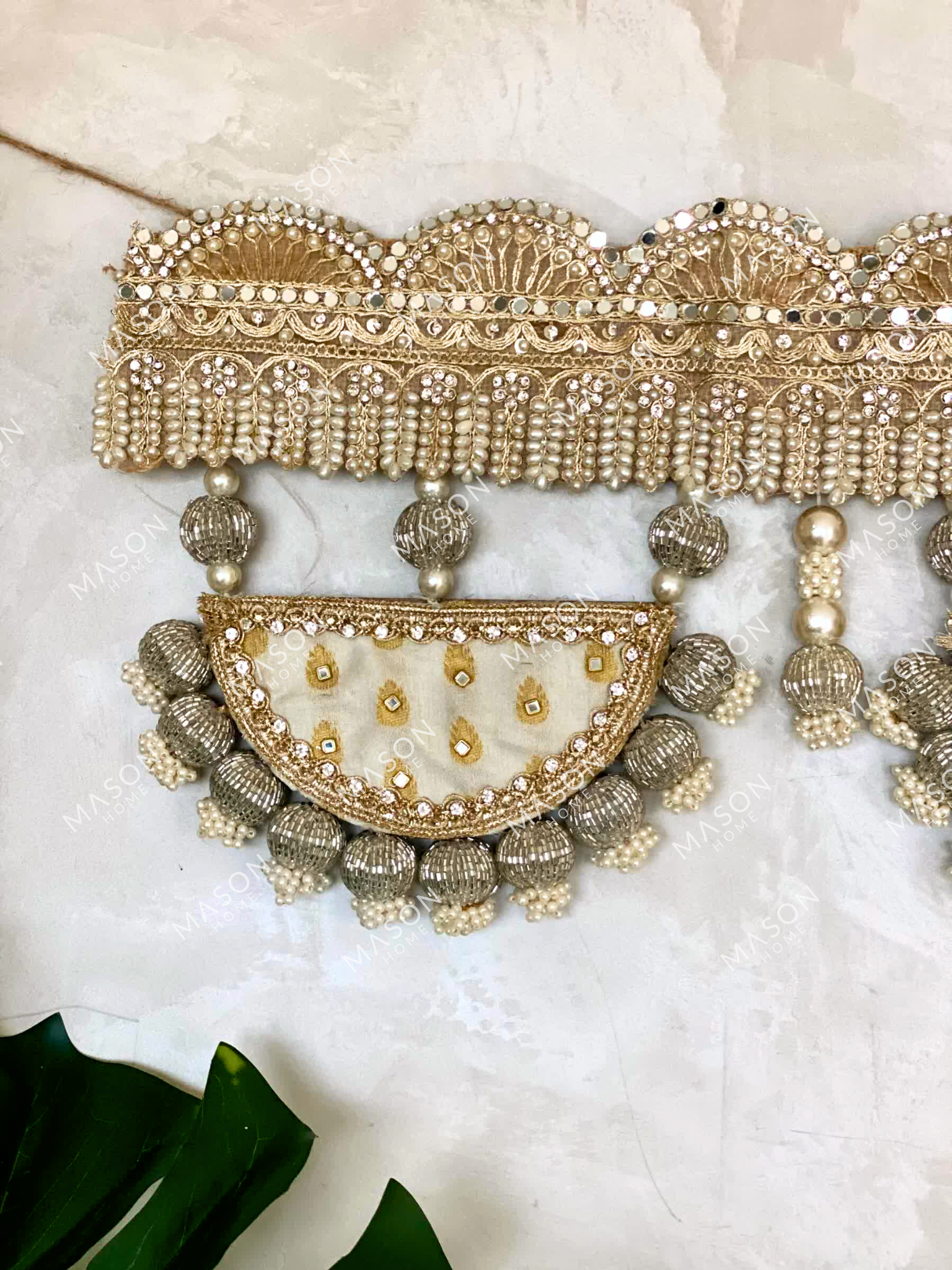 Festive Zardozi Silver Toran