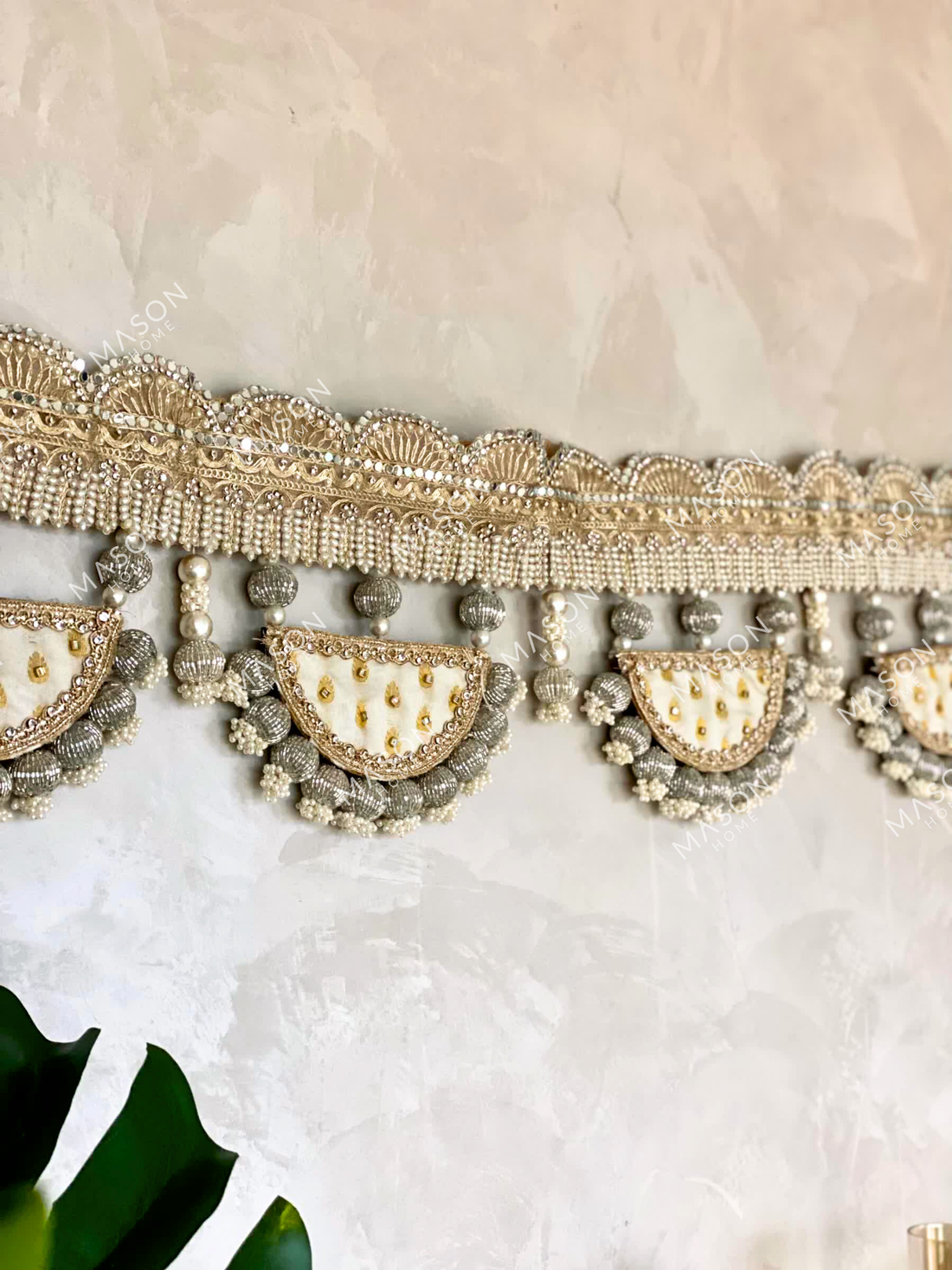 Festive Zardozi Silver Toran