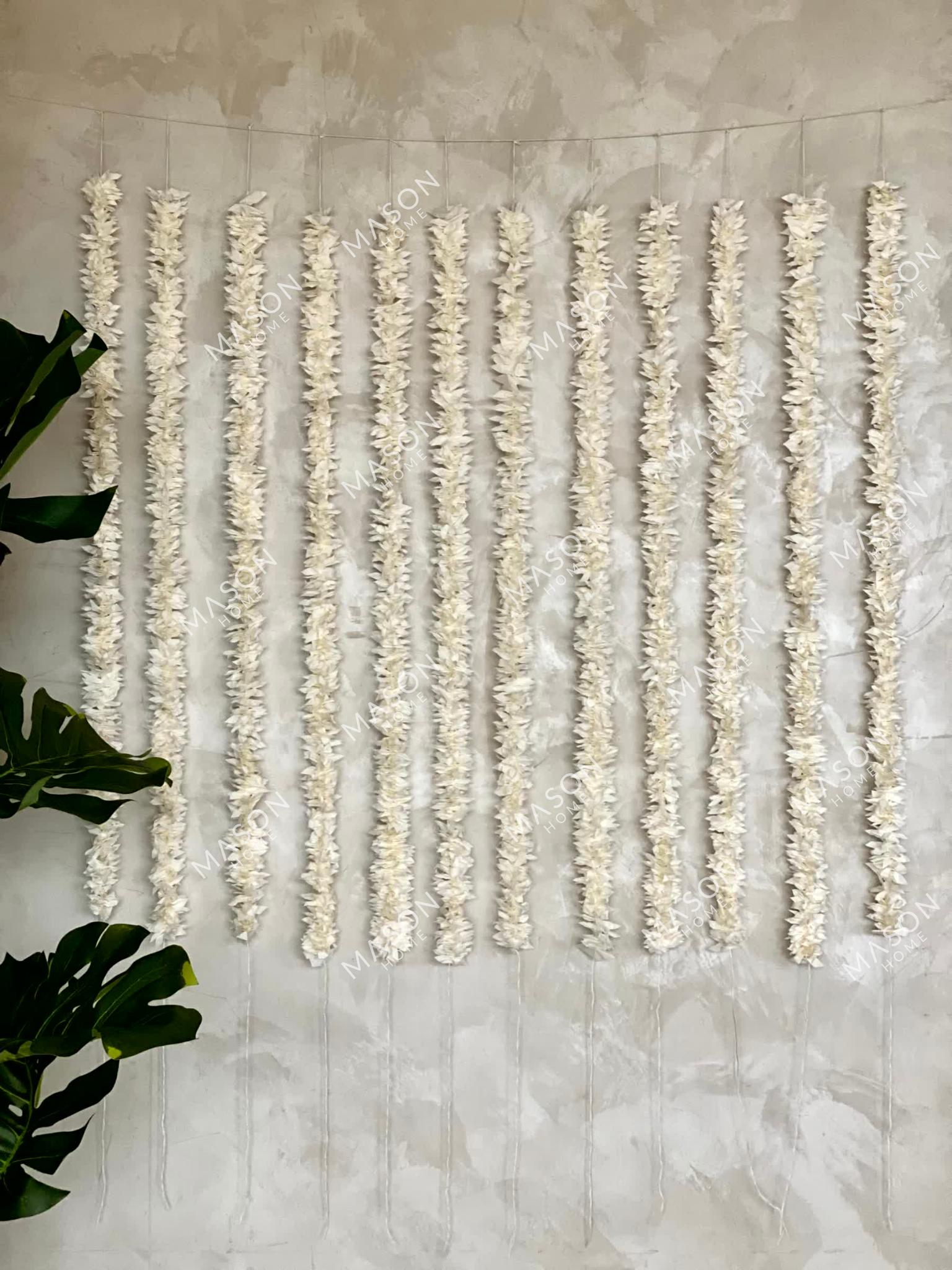 Decorative Artificial White Gajra - Set Of 12 (3 Feet)