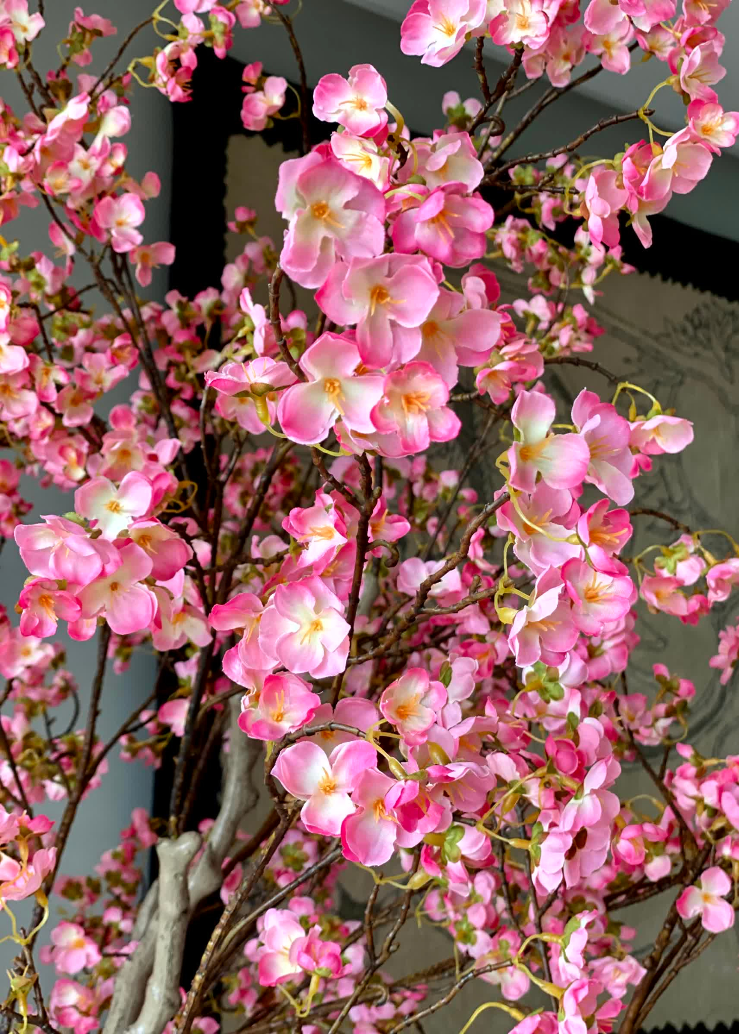 Artificial Blush Cherry Blossom Plant - 6.5 Feet