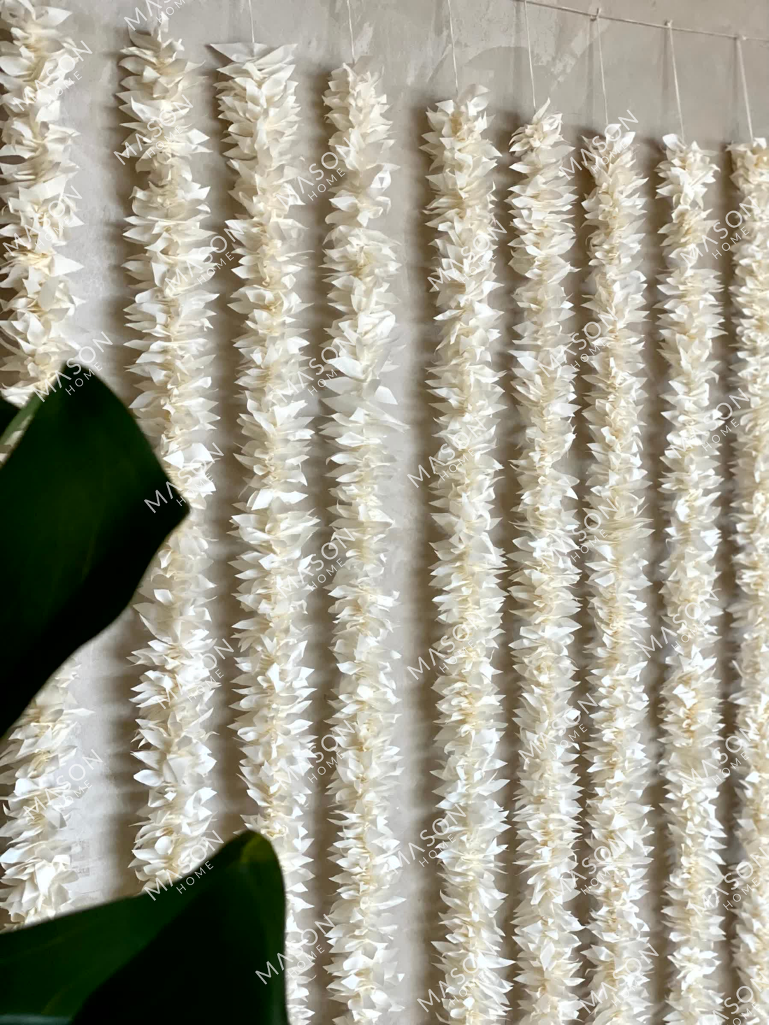 Decorative Artificial White Gajra - Set Of 12 (3 Feet)