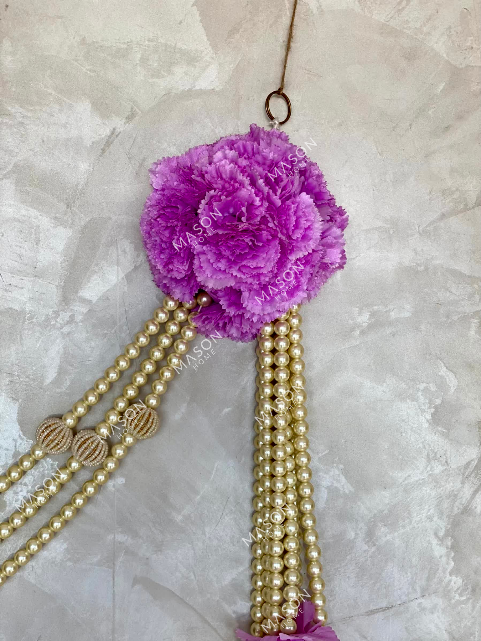 Carnation Pearls Toran - Lilac