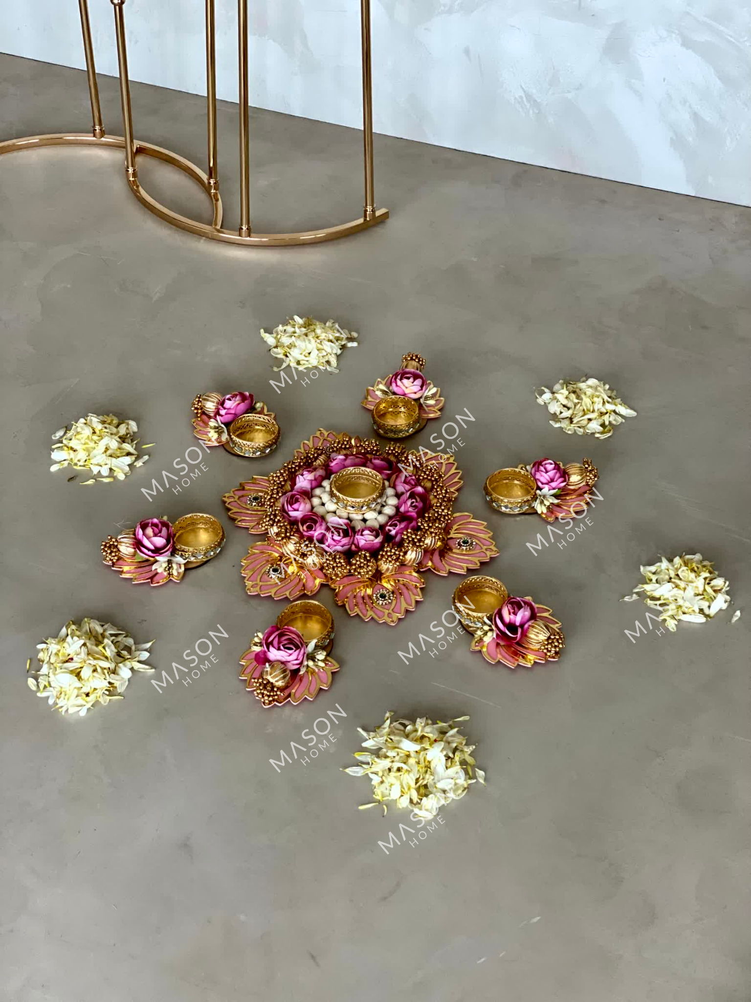 Festive Lotus Bloom Rangoli