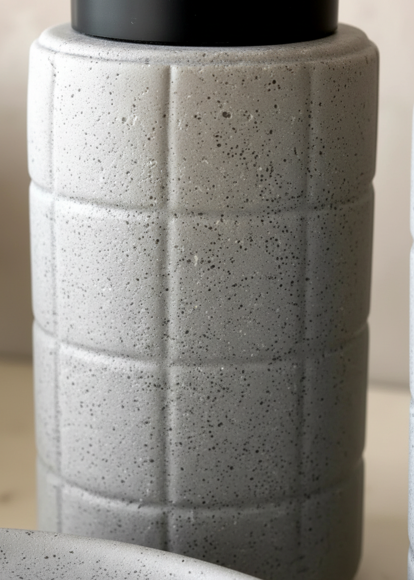 Stria Bathroom Set - Grey (Set of 3)