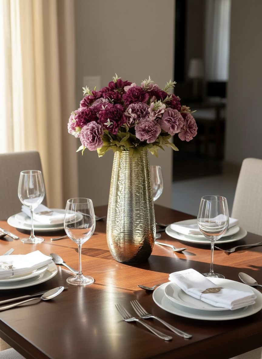 Artificial Mixed Carnation Flower - Set of 2