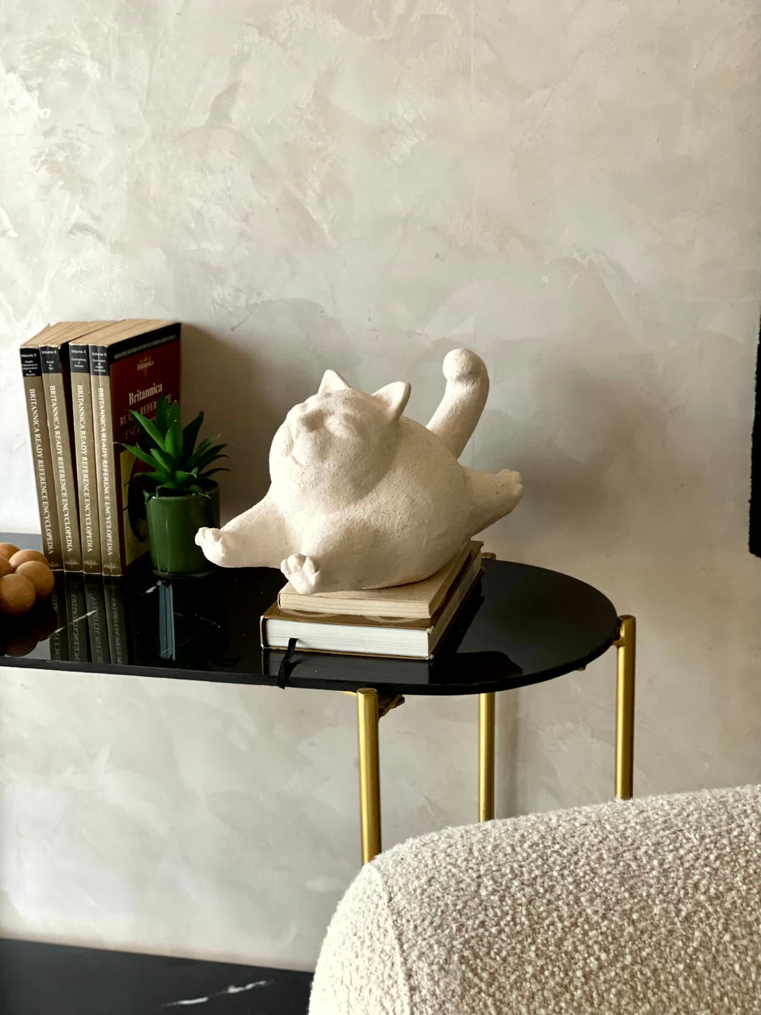 Terracotta Meow Sculpture