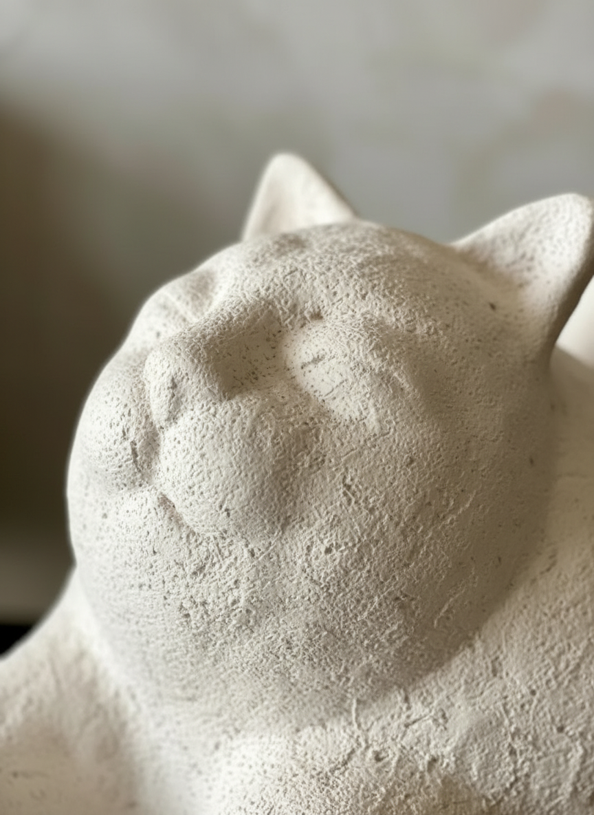 Terracotta Meow Sculpture