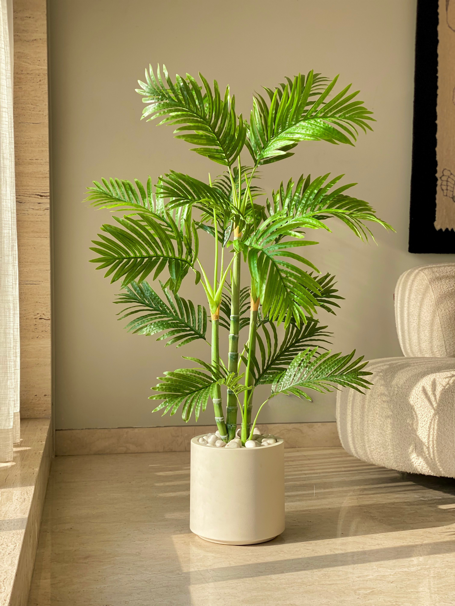 Artificial Bamboo Palm Plant - 4.5 Feet