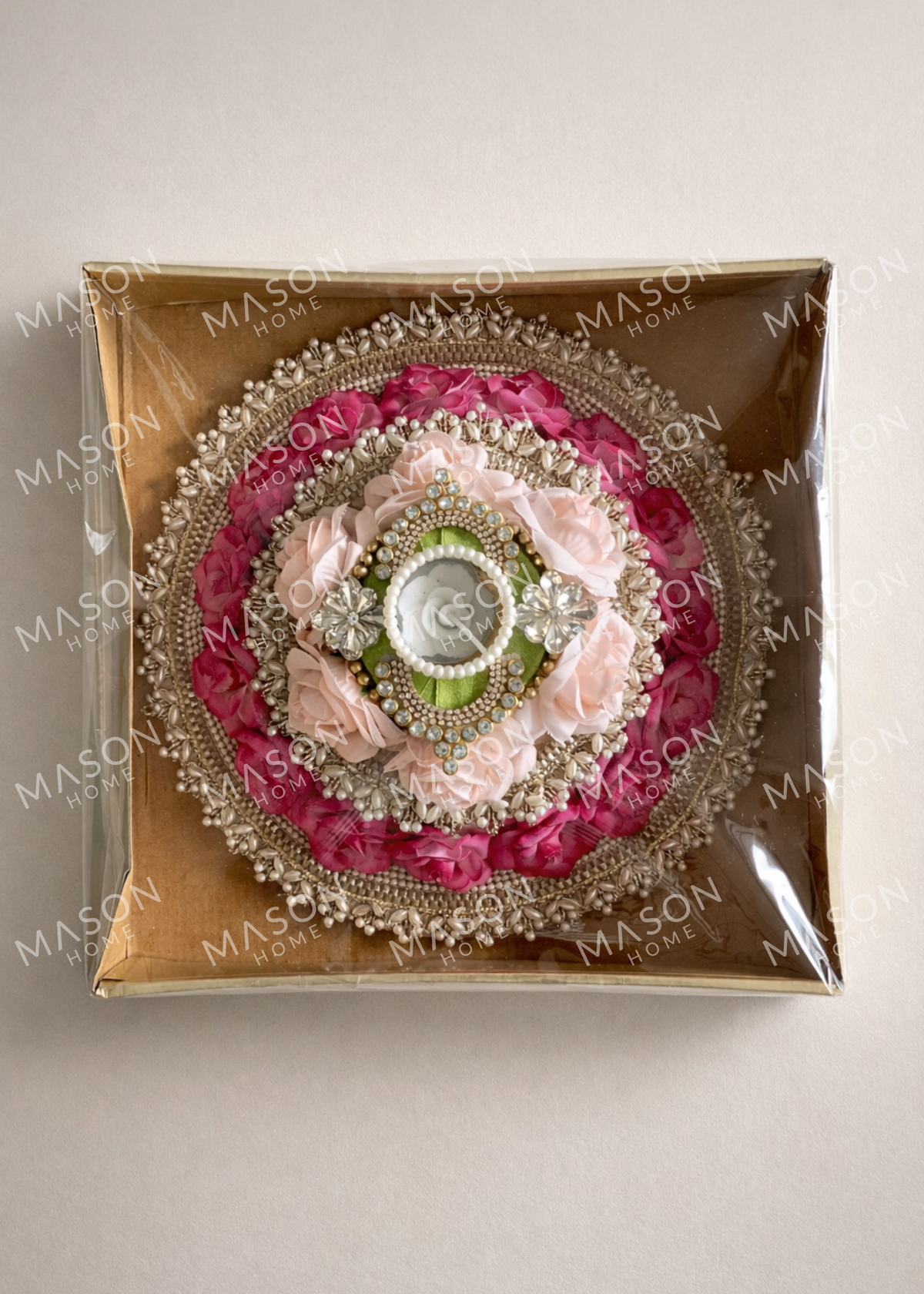 Festive Royal Blossom I Artifical Rangoli