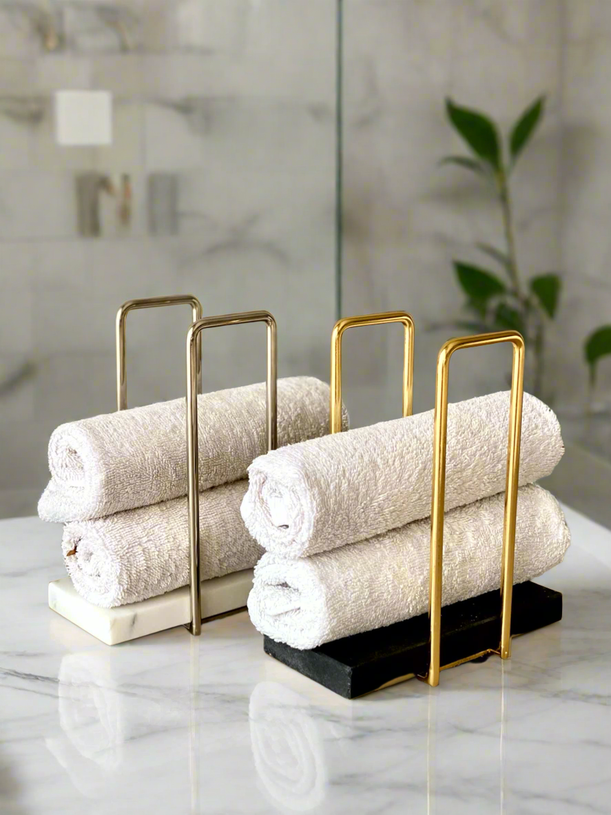 Imperial Napkin Holder - Black & Gold