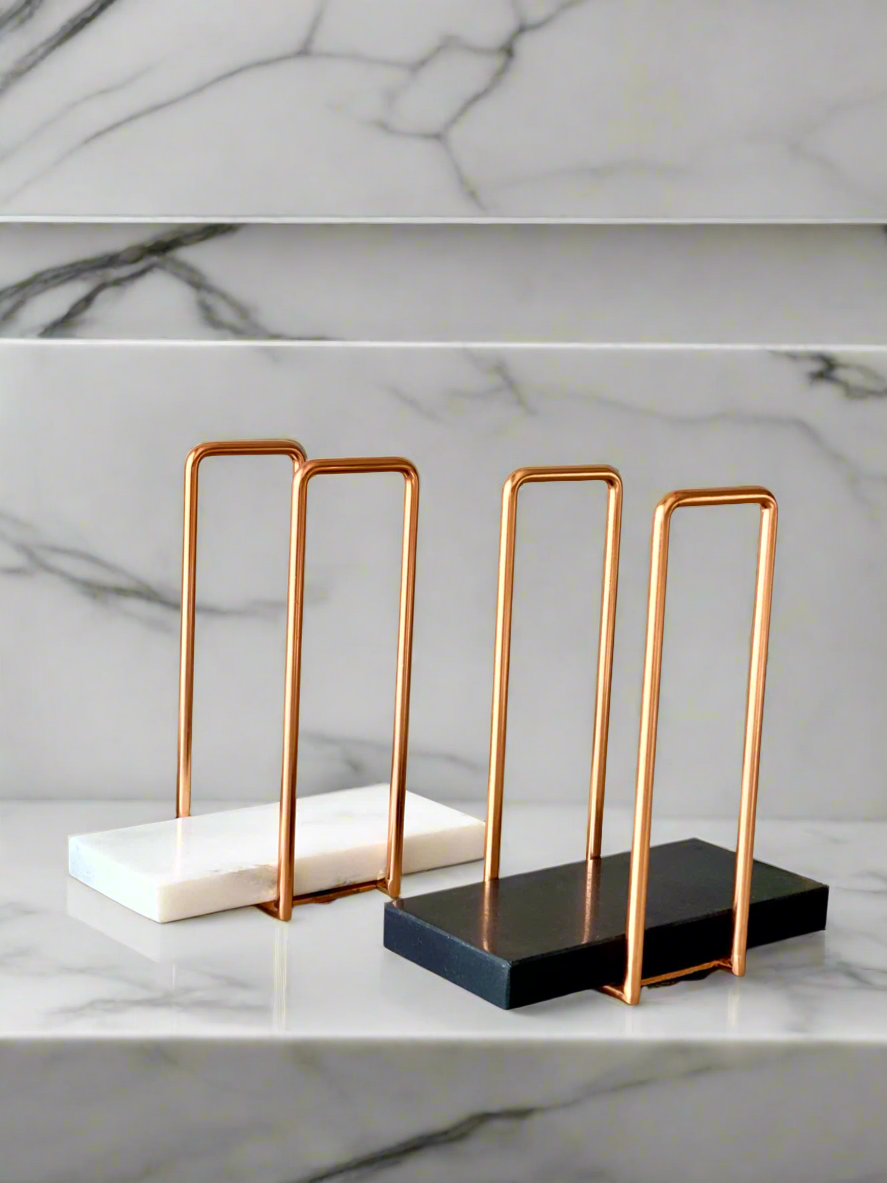 Imperial Napkin Holder - Black & Rose Gold