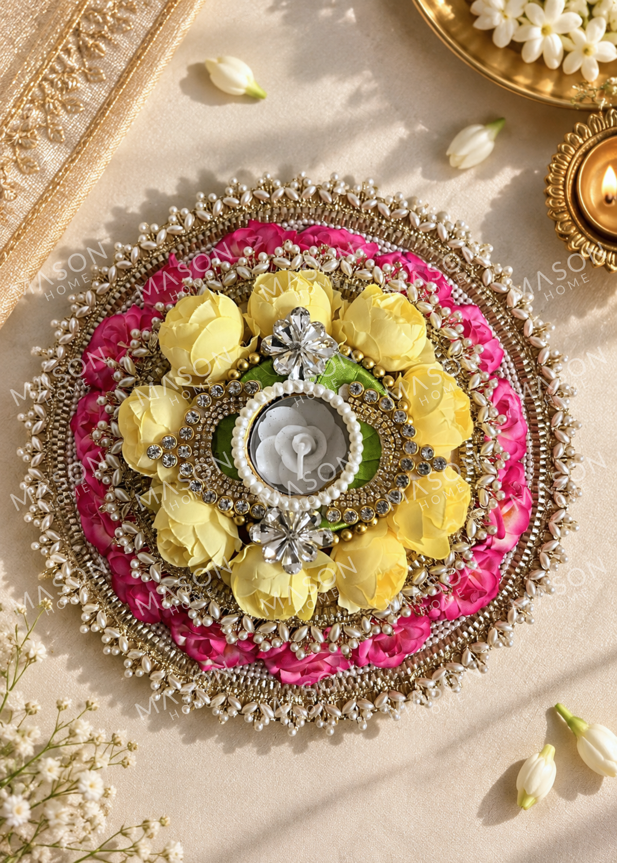 Festive Royal Blossom Rangoli